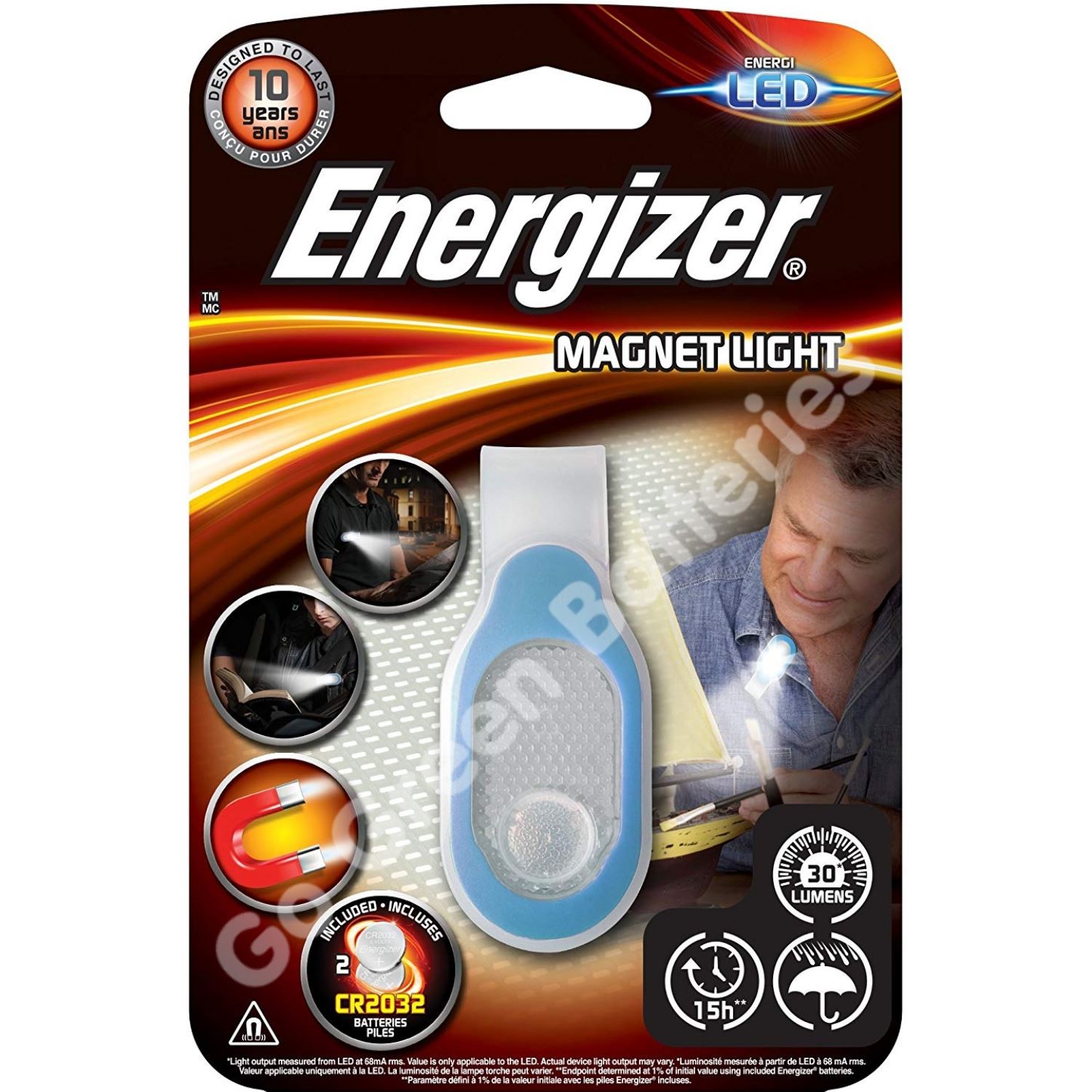Energizer LED 30 Lumens Clip on Night Light Torch for Walking