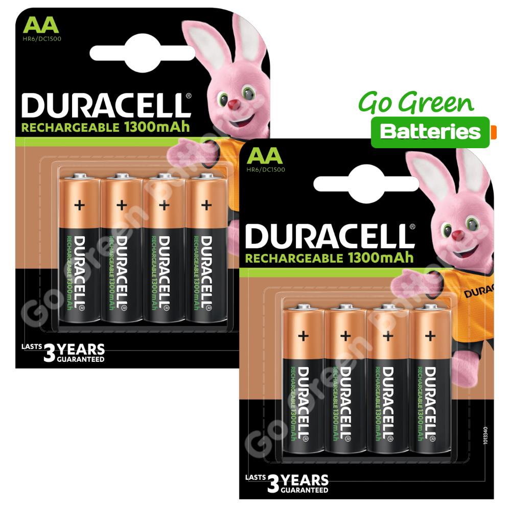 8 x Duracell AA 1300 mAh STAY CHARGE Rechargeable Batteries NiMH HR6 ACCU phone eBay