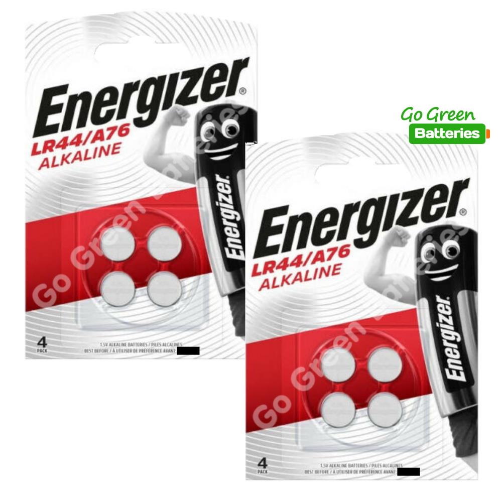 8 x Energizer LR44 1.5V Alkaline Button Cell Batteries LR 44 A76 AG13