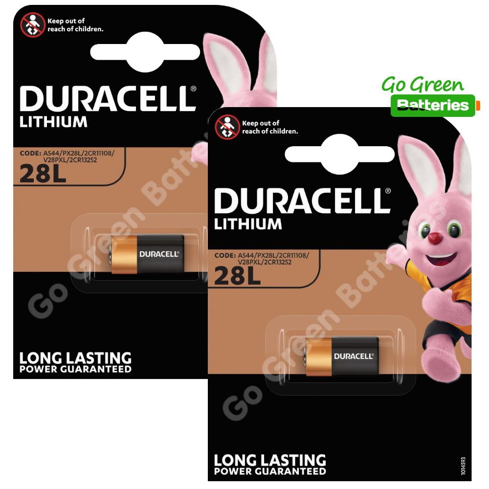 2 x Duracell 28L 6V Lithium Photo Battery PX28L 2CR1/3N L544 2CR13252