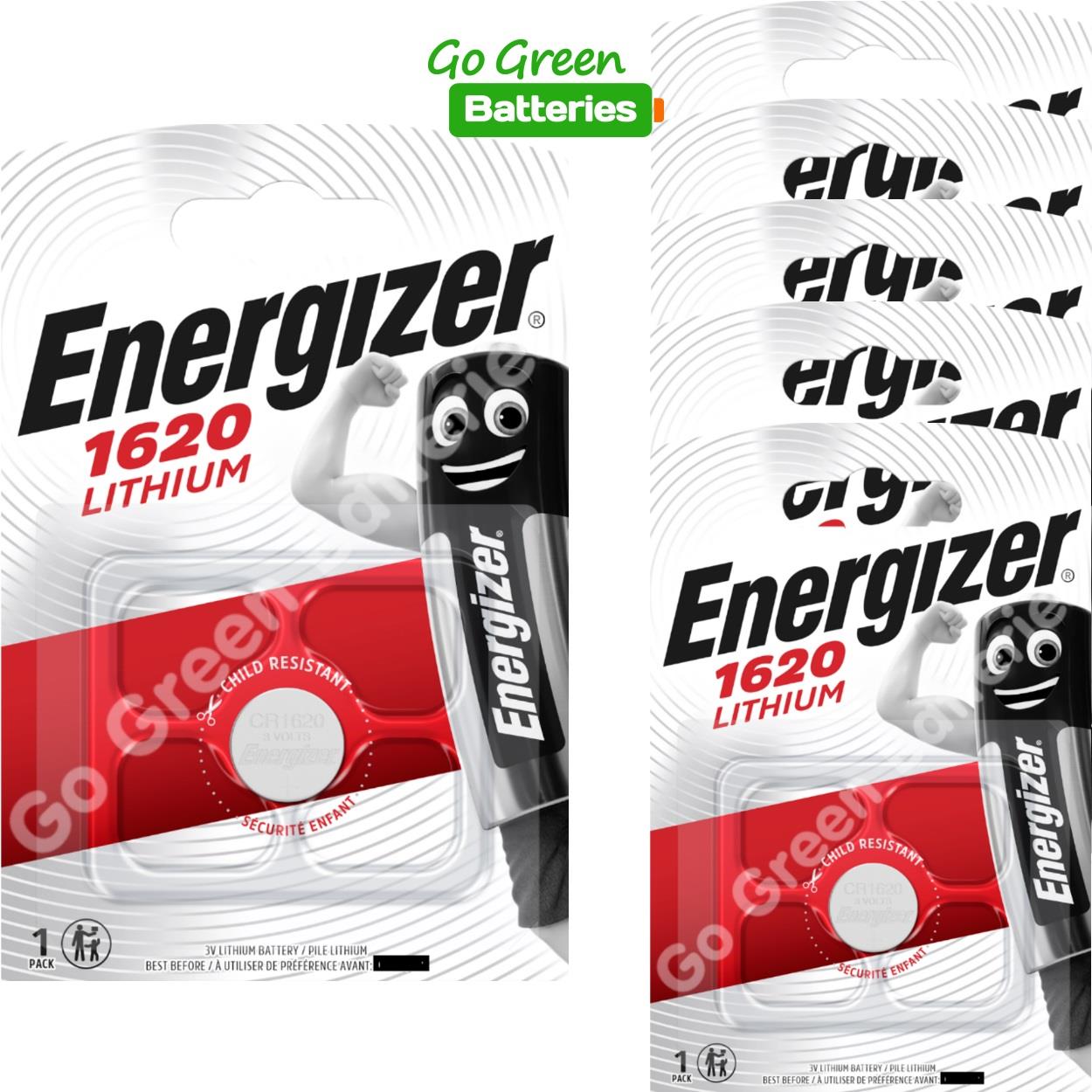 5 x Energizer 1620 CR1620 3V Lithium Coin Cell Battery DL1620 KCR1620, BR1620 eBay