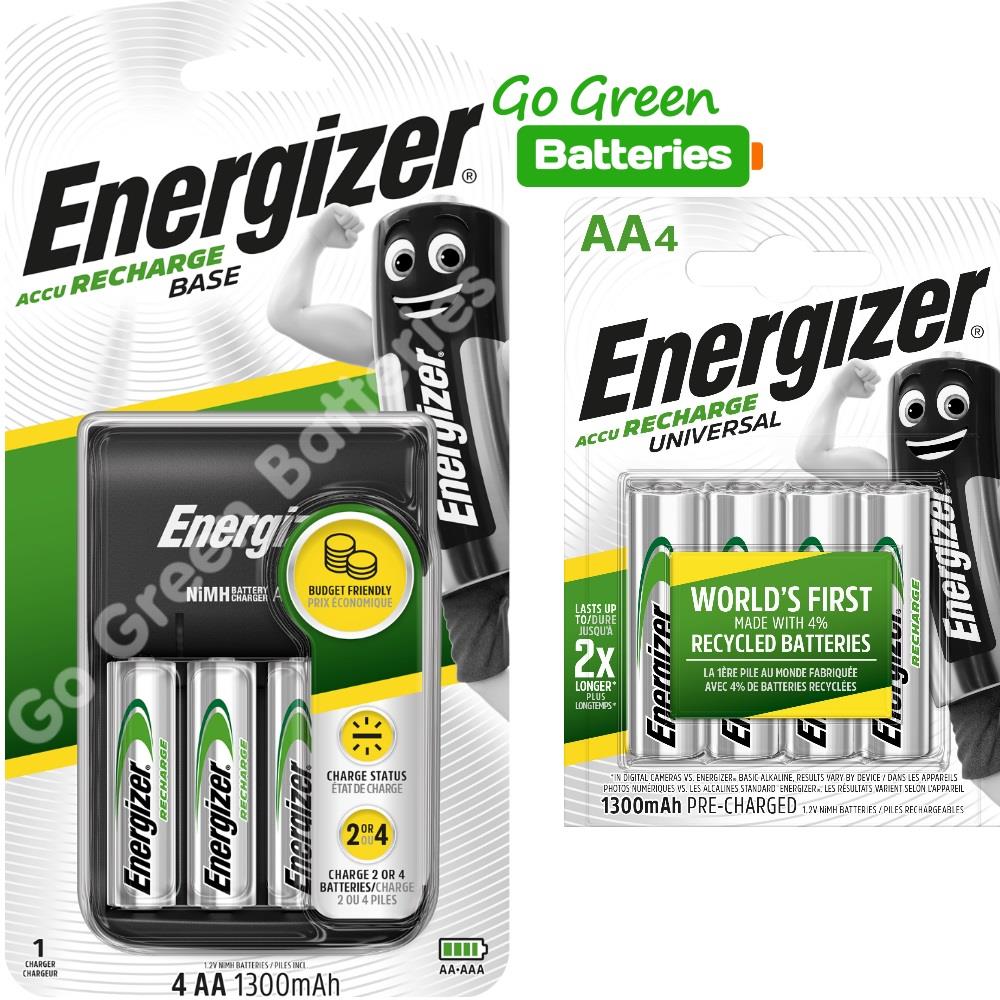 4 Duracell AA AAA Battery Charger 2 Pre-Charged 2000 mah Rechargeable Batteries