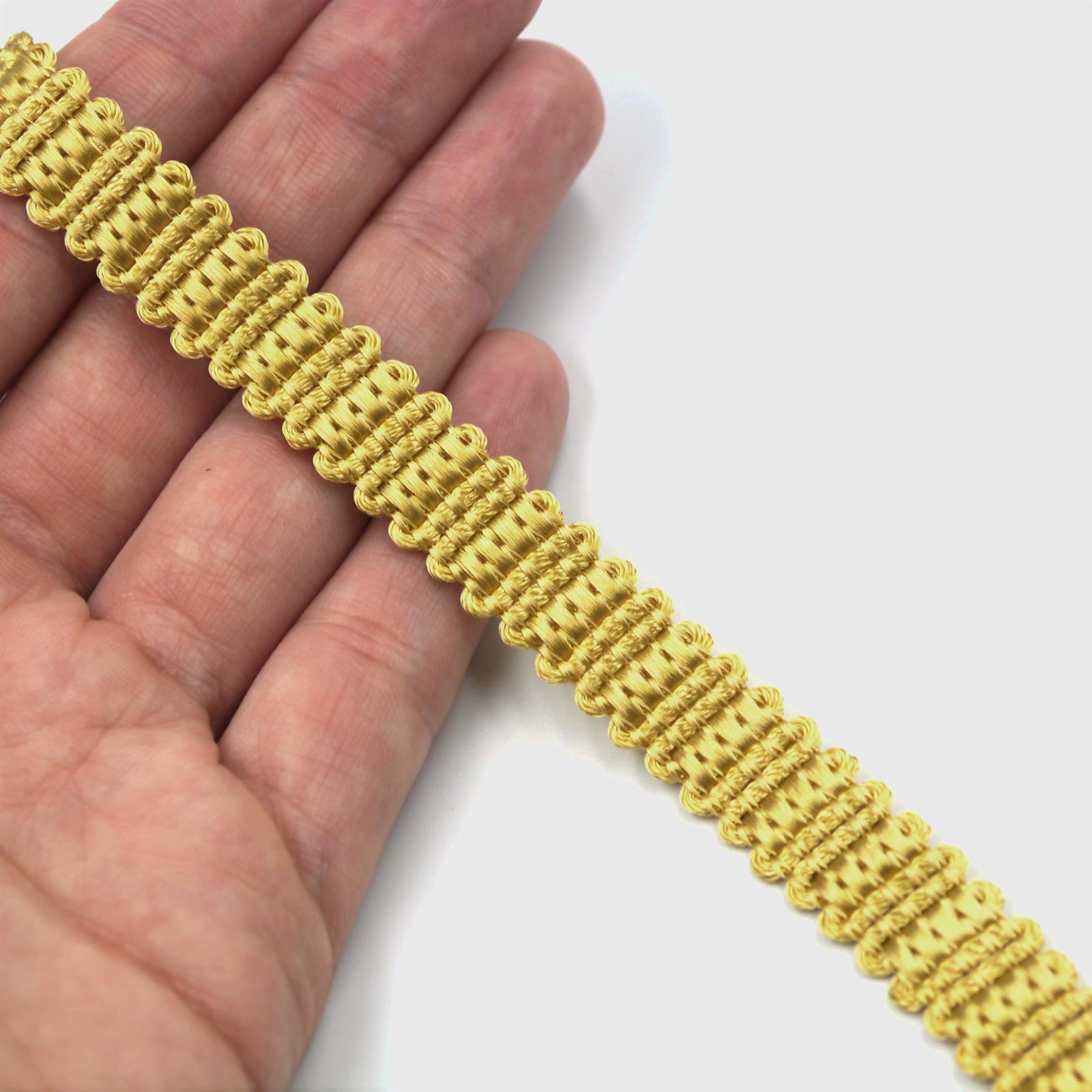 Decorative Woven Gimp Braid 10mm x 1m - 6892 - Available in 7 Variants - Picture 7 of 8