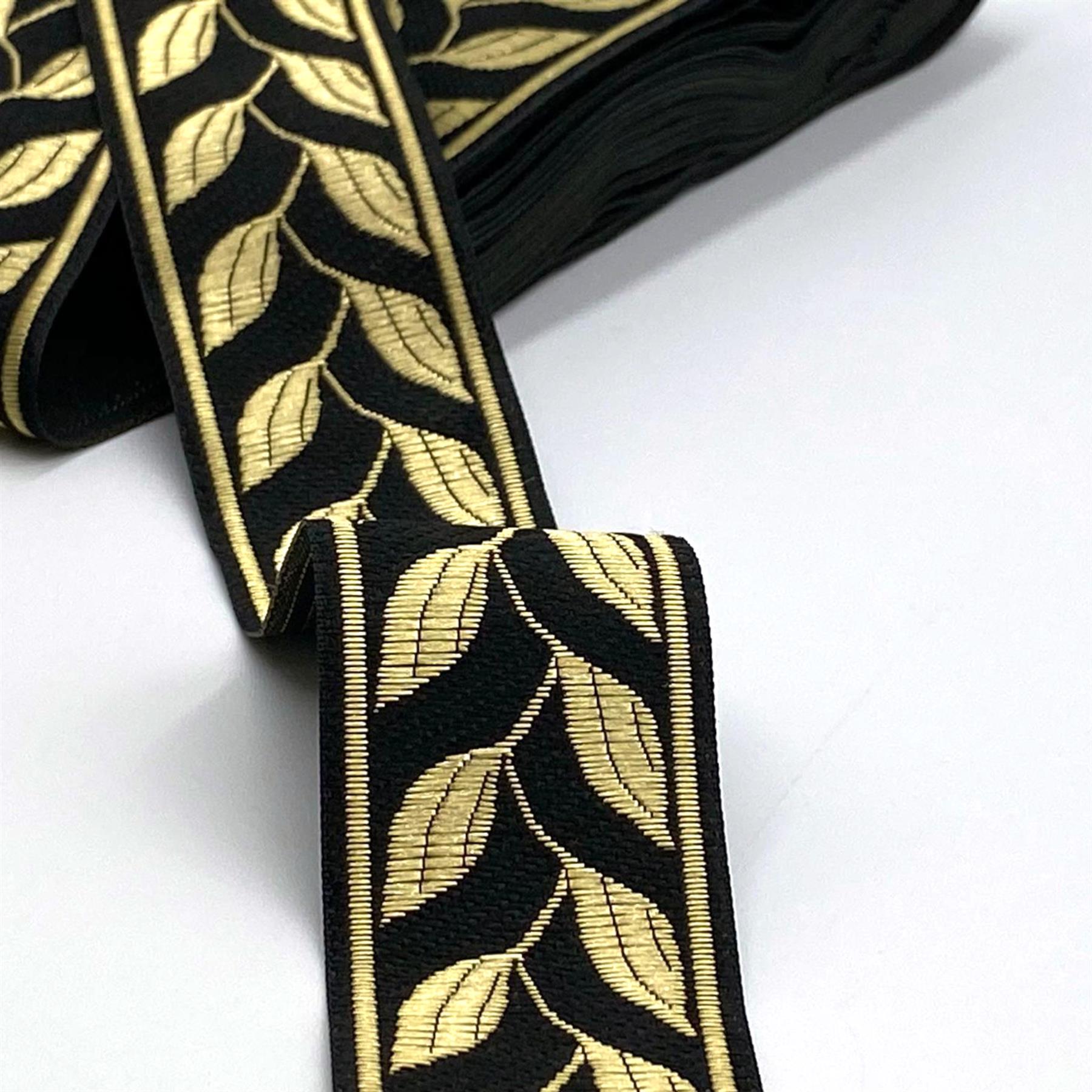 Leaf Vine Jacquard Braid 33mm x7m - 5544 - Picture 2 of 3