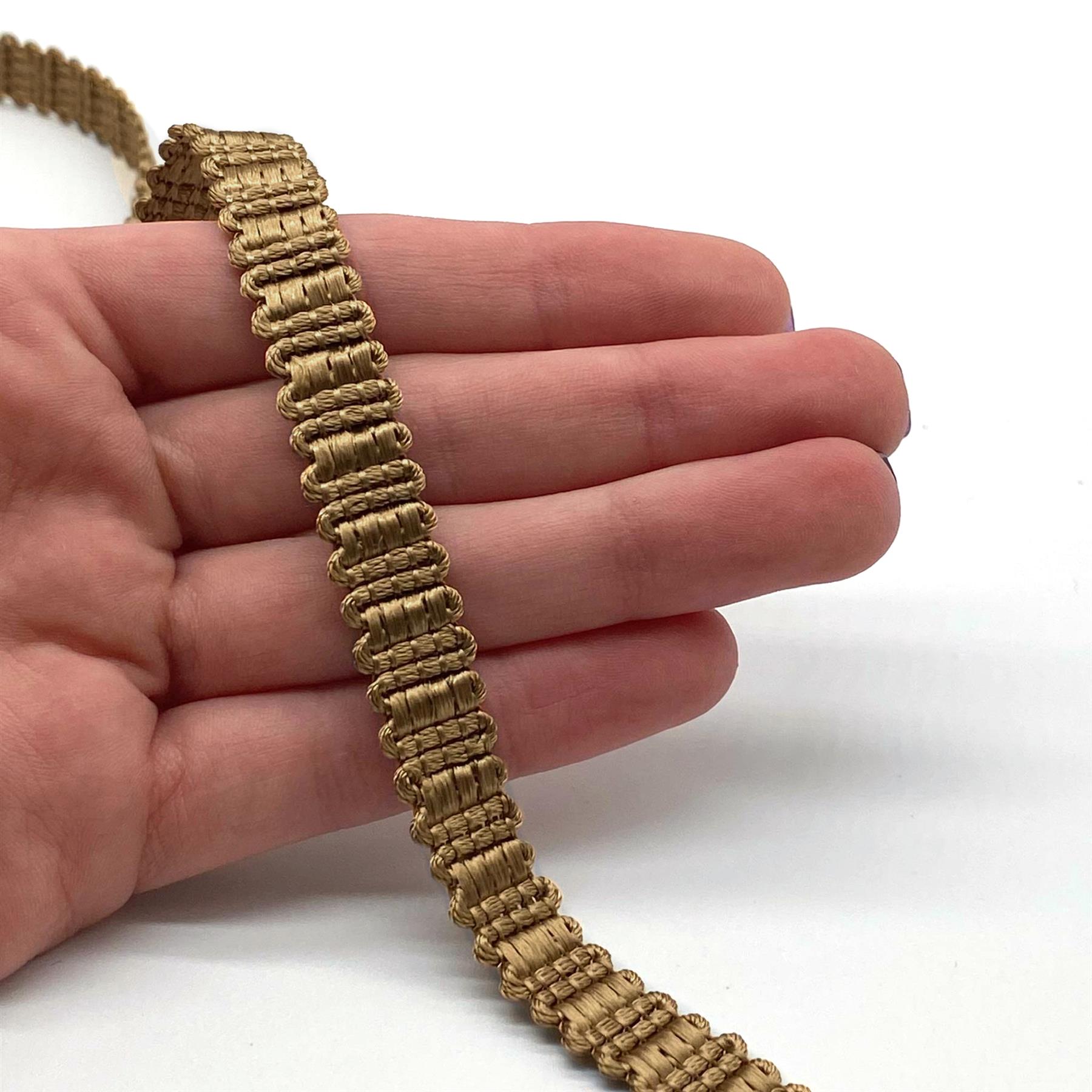 Decorative Woven Gimp Braid 10mm x 1m - 6892 - Available in 7 Variants - Picture 6 of 8