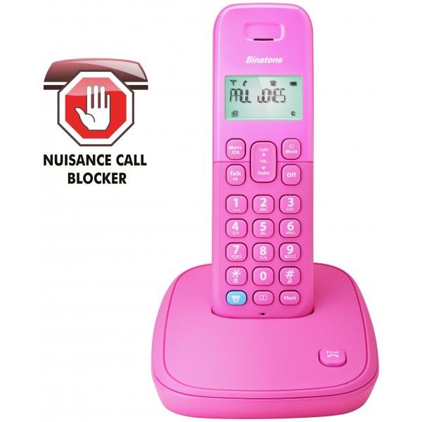 Binatone Fusion Pink Candy Cordless Home Phone Telephone + Nuisance Call Blocker eBay
