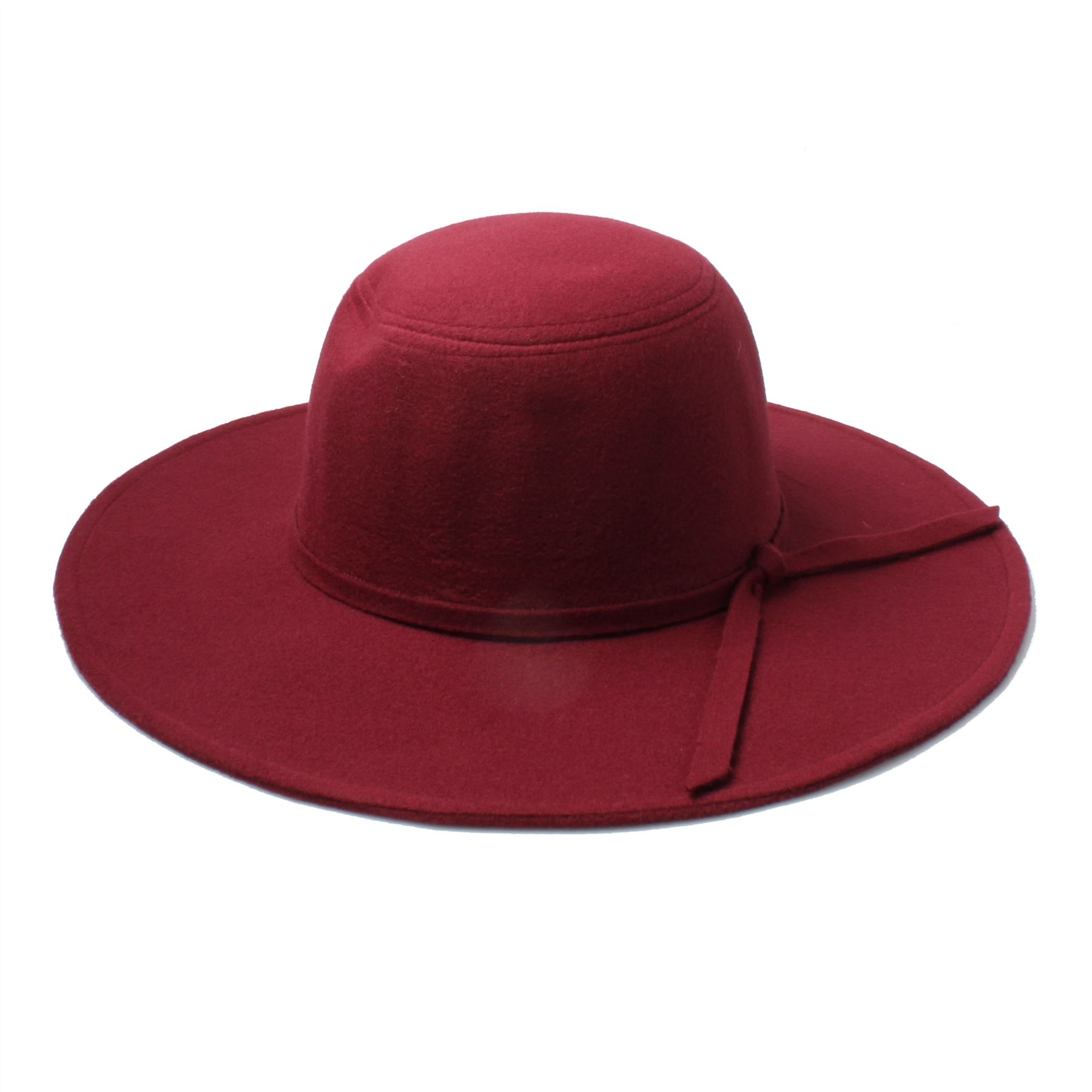 burgundy wool floppy hat