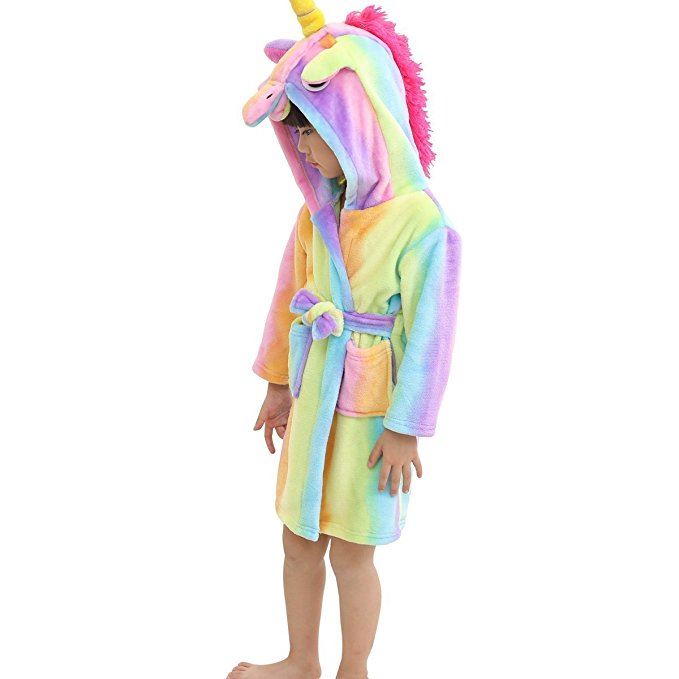 Rainbow Unicorn Dinosaur Cat Dog Panda Bathrobe Dressing ...