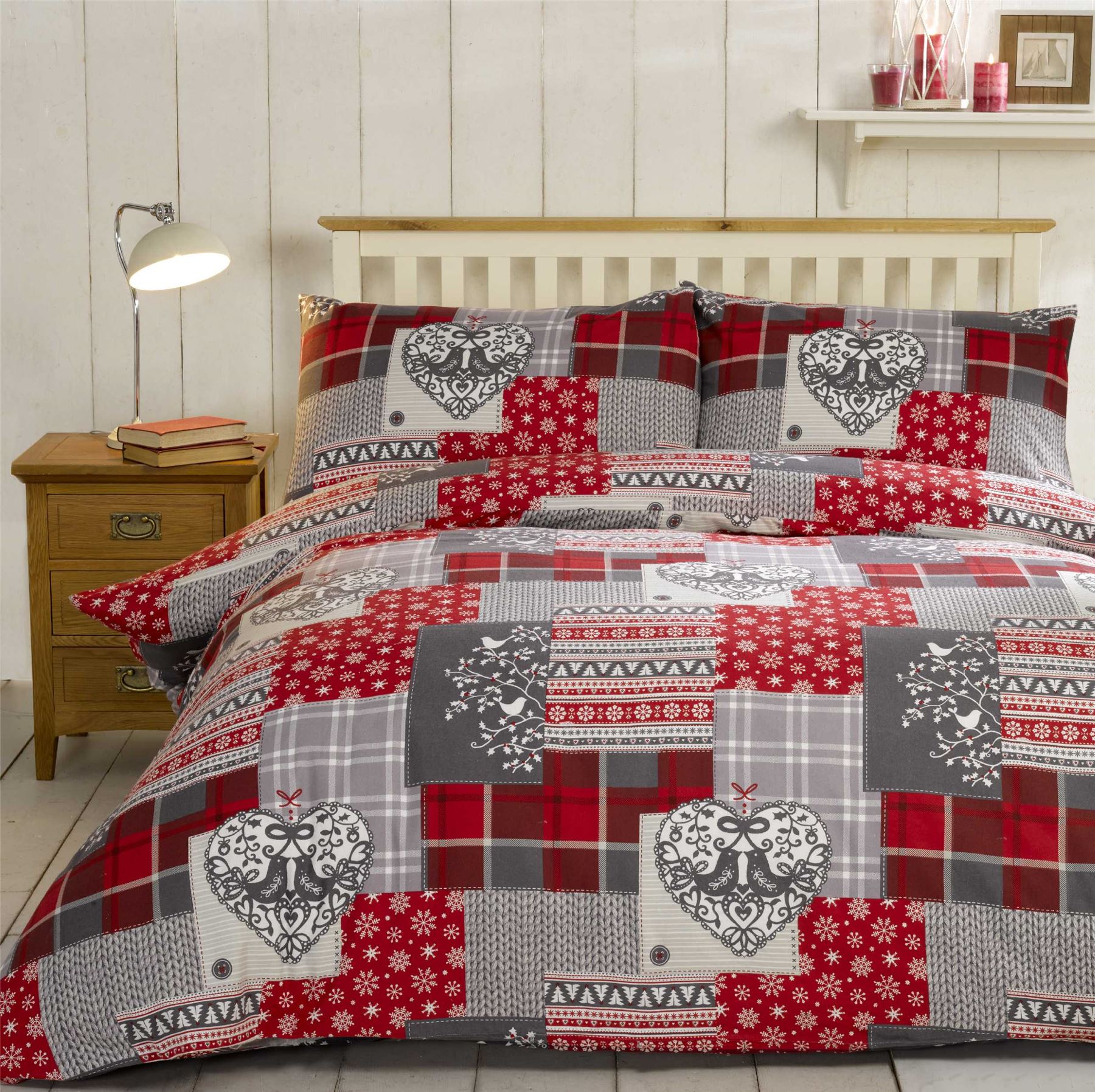 Alpine Patchwork Flannelette Duvet Set - Picture 5 of 10