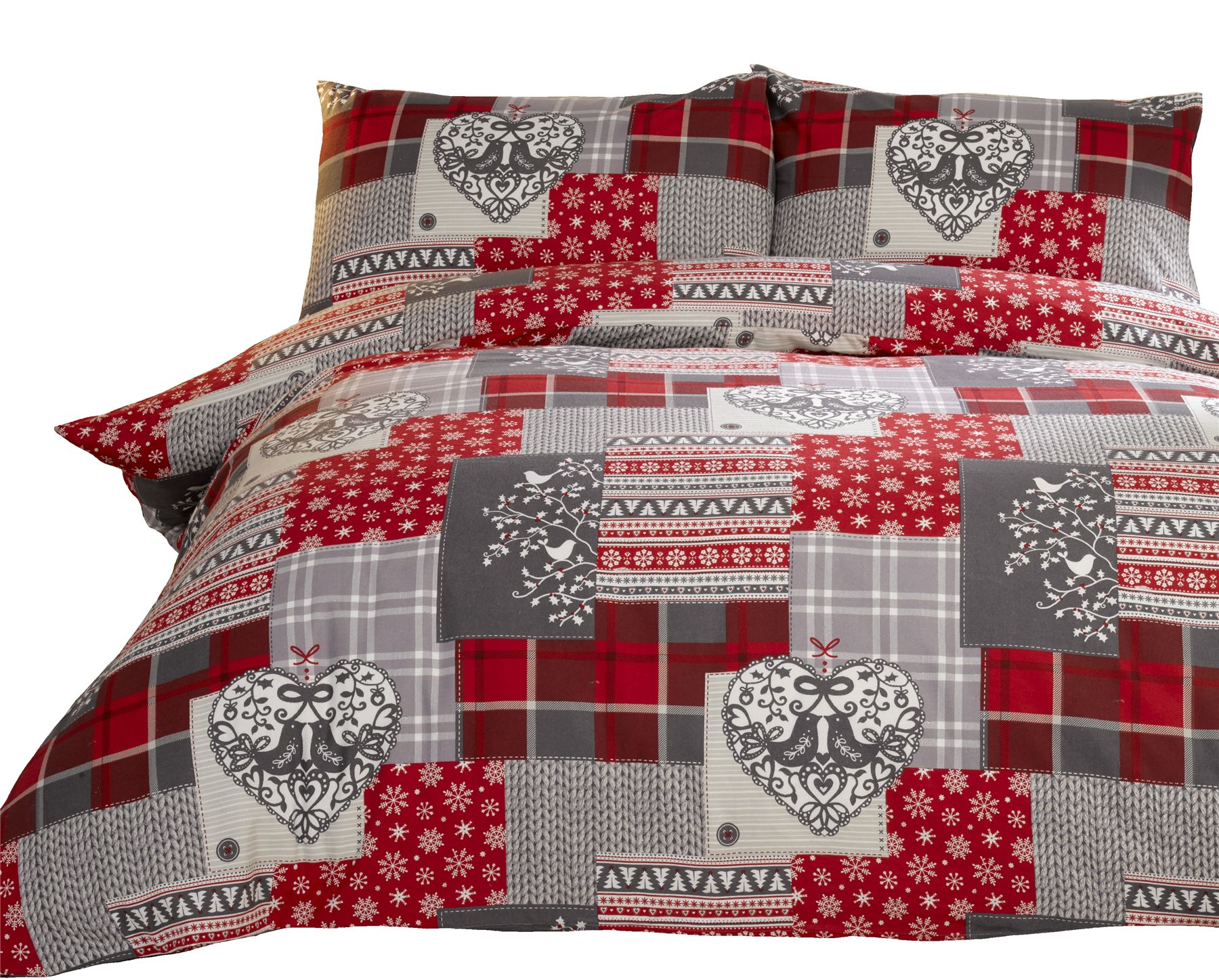 Alpine Patchwork Flannelette Duvet Set - Picture 6 of 10