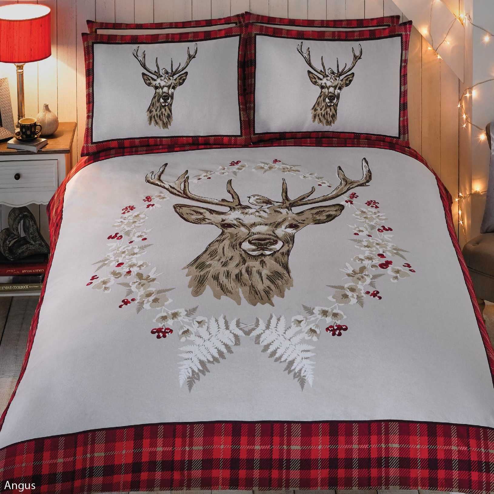 Angus Stag Flannelette Duvet Set - Picture 4 of 5