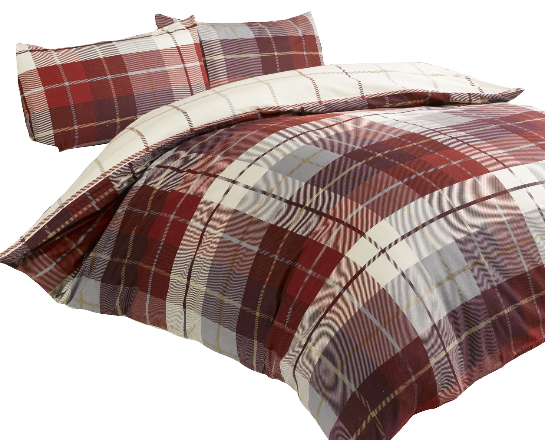 Lomond Check Flannellette Duvet Set - Picture 18 of 30