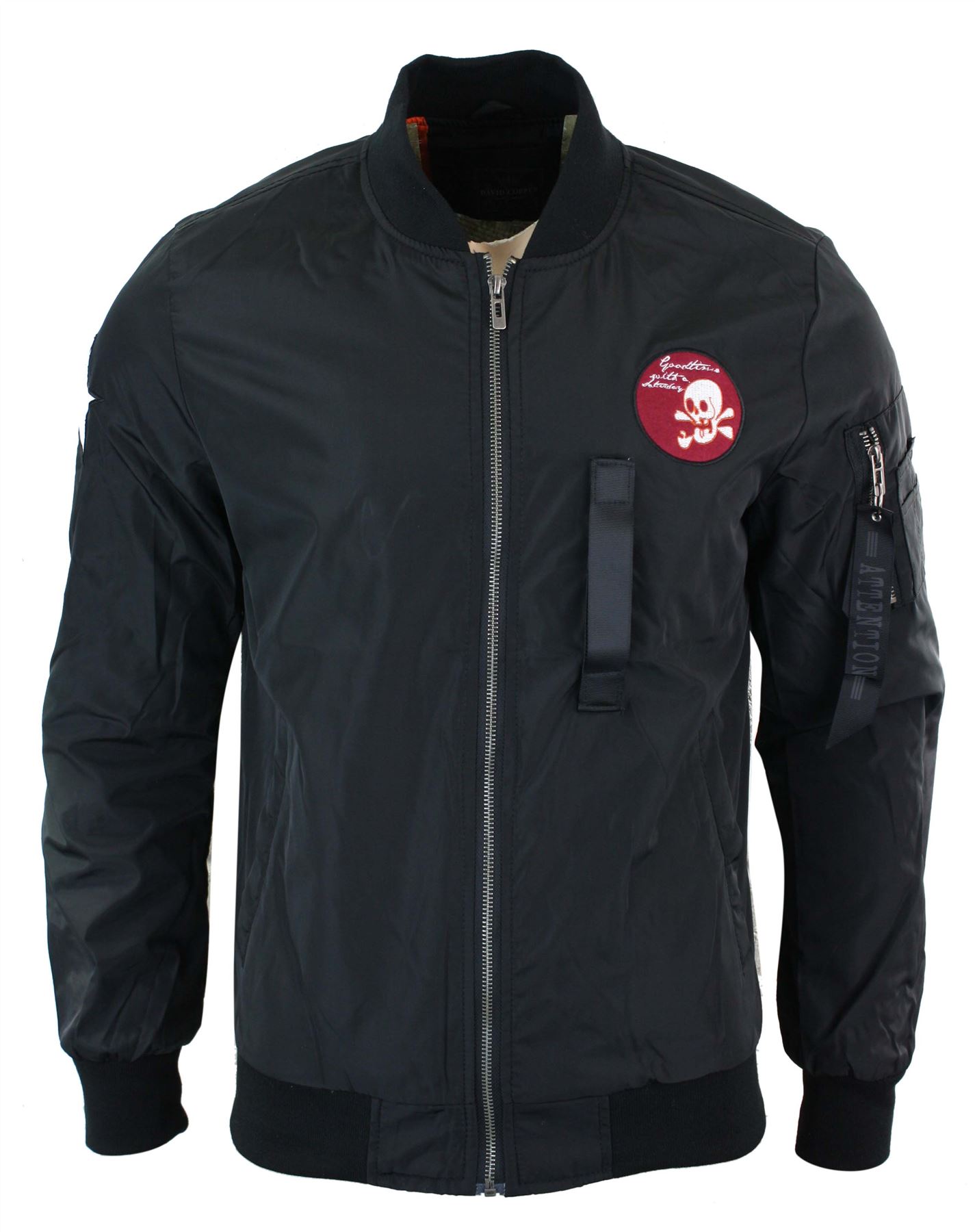 Mens MA1 Military Bomber Zip Flight Army Jacket Coat Harrington Varsity