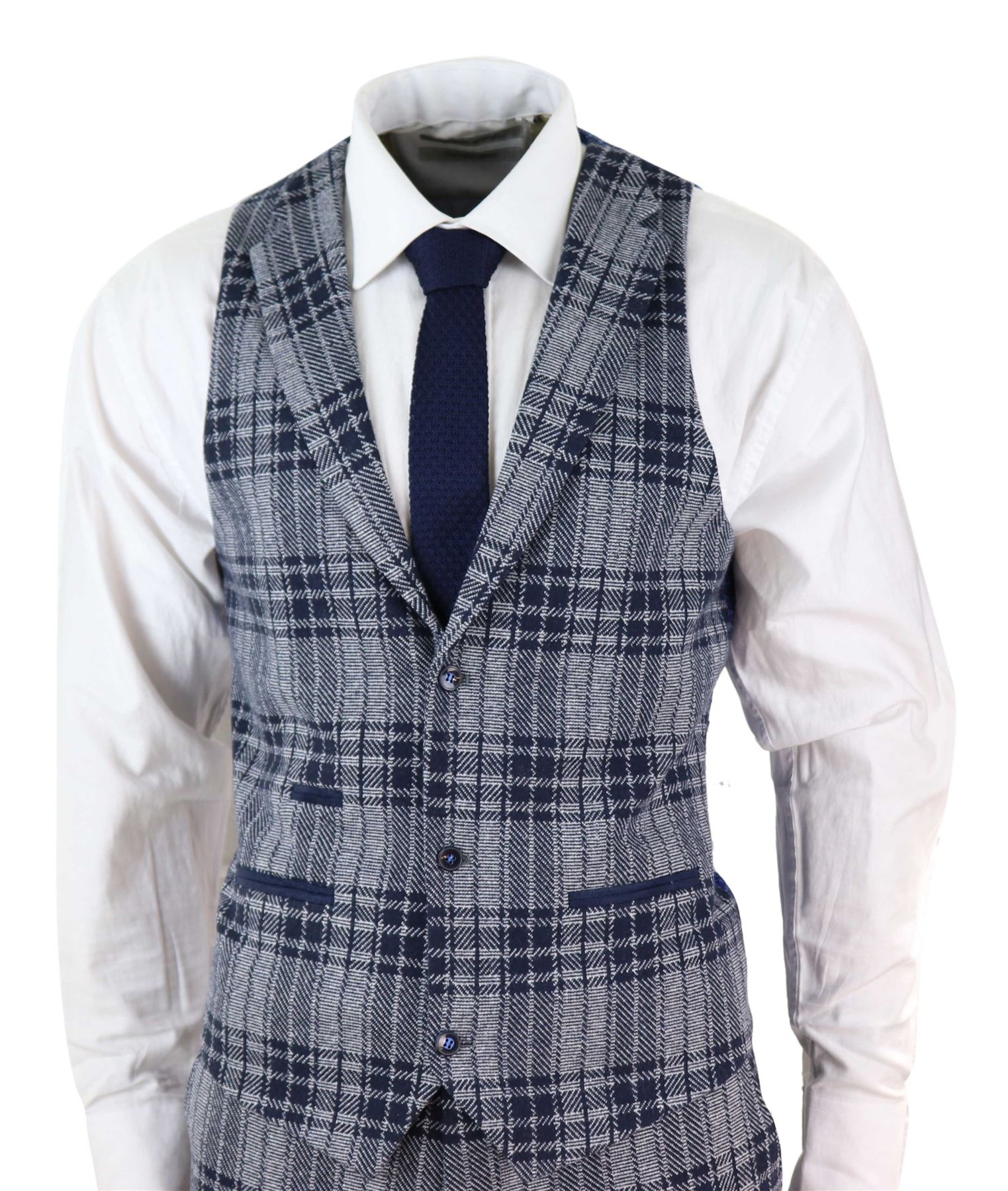 Herren Weste Braun Tweed Design