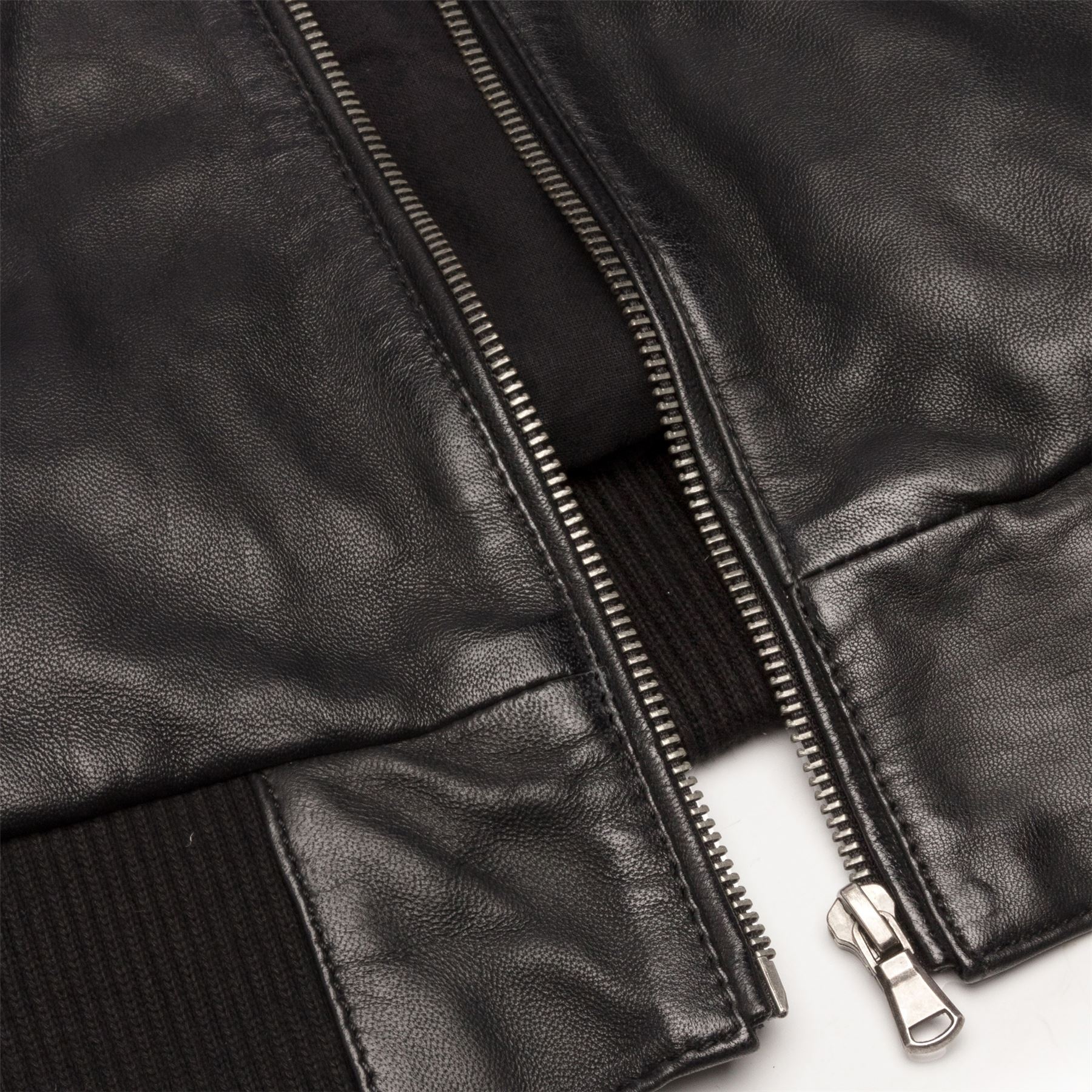 Mens Real Leather Jacket Black Brown Hooded Hood Zip Retro Bomber Casual - Picture 6 of 11