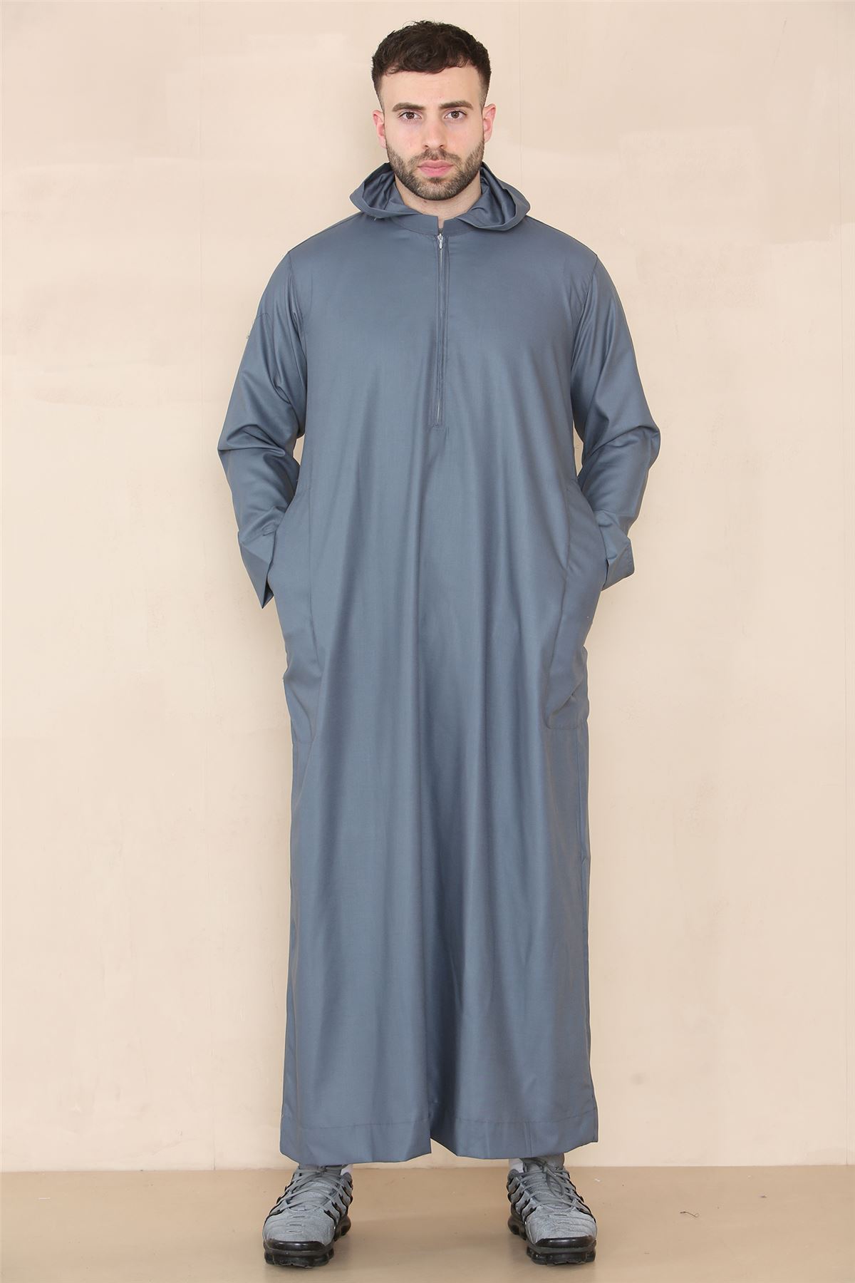 Men's Muslim Slim or Regular Fit Hooded Thobe TruClothing - Picture 11 of 26