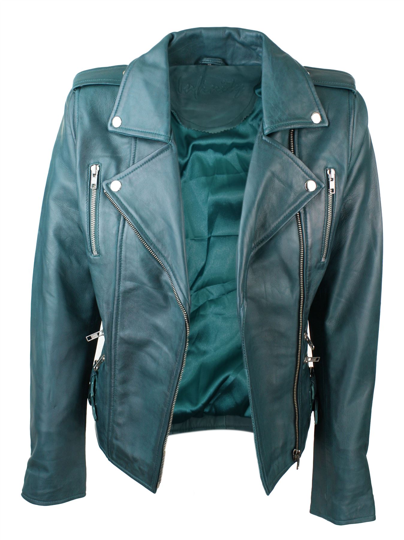 Womens Ladies Real Soft Leather Racing Style Biker Jacket eBay