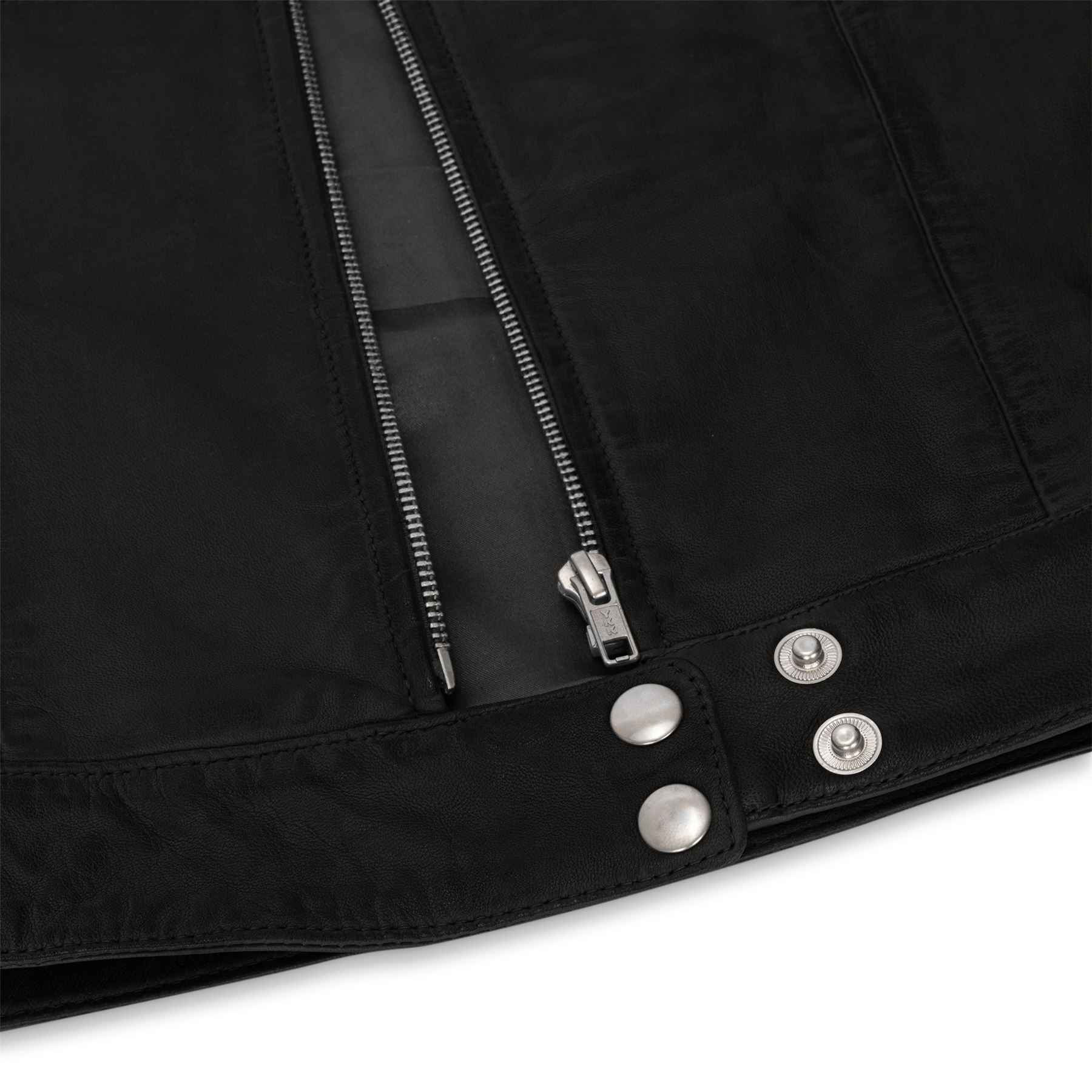 Women's Leather Biker Jacket - Picture 17 of 17