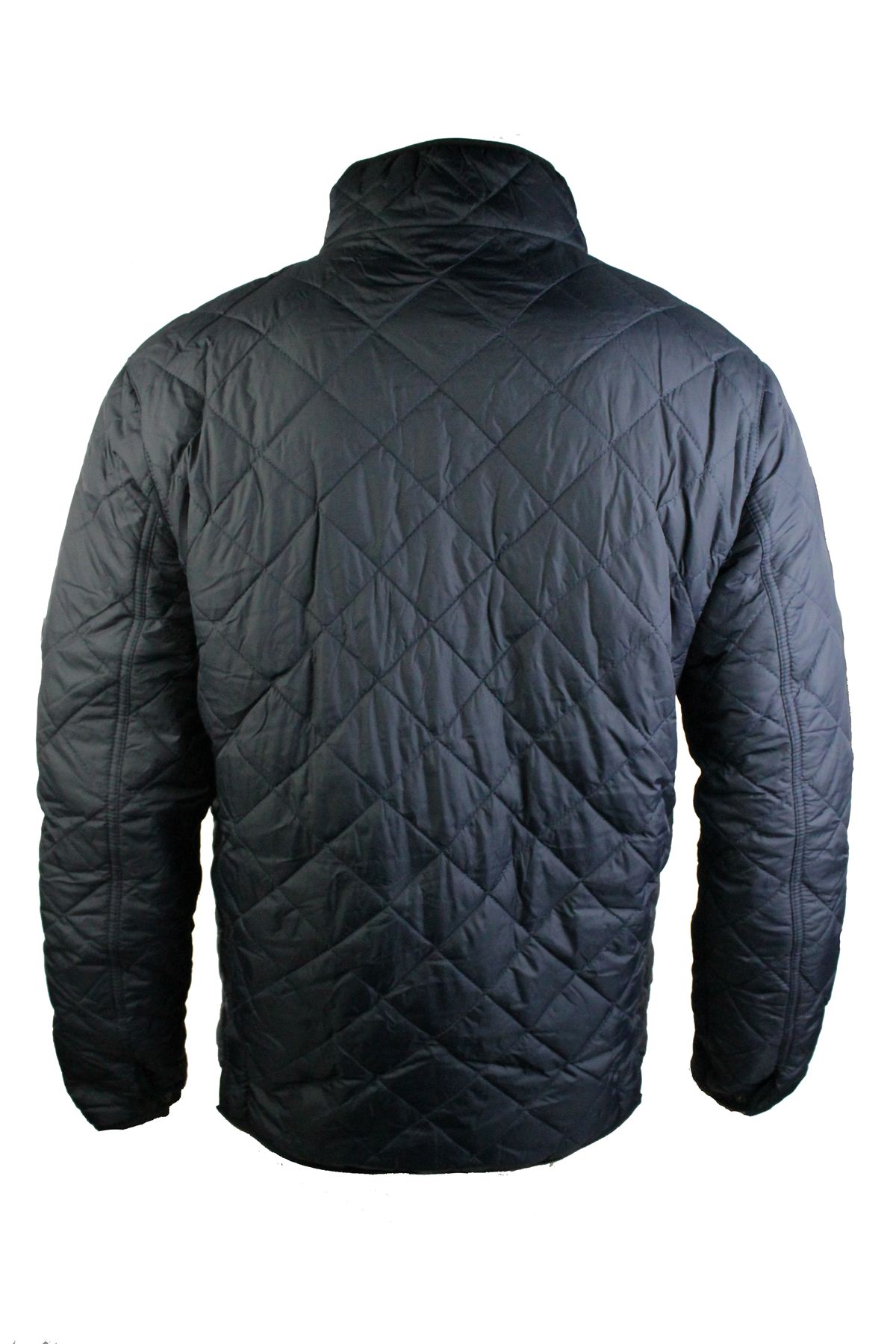 Mens Quilted Hunter Jacket Fleece Lined Warm Winter Overcoat Brown Navy
