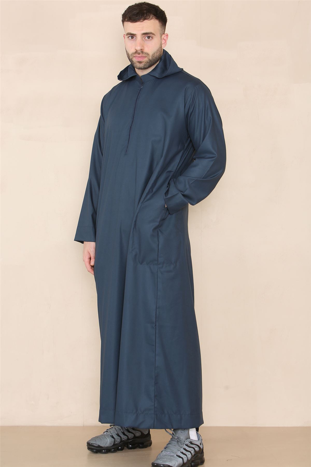 Men's Muslim Slim or Regular Fit Hooded Thobe TruClothing - Picture 17 of 26