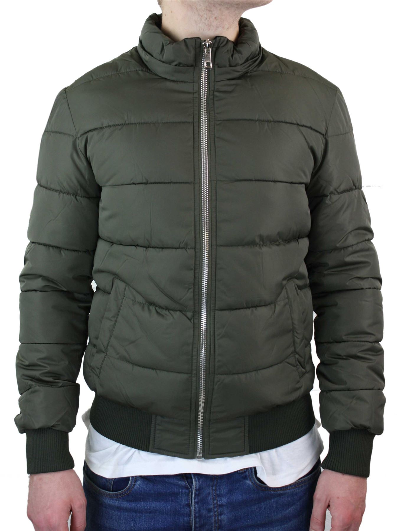 mens puffer bomber jacket with hood