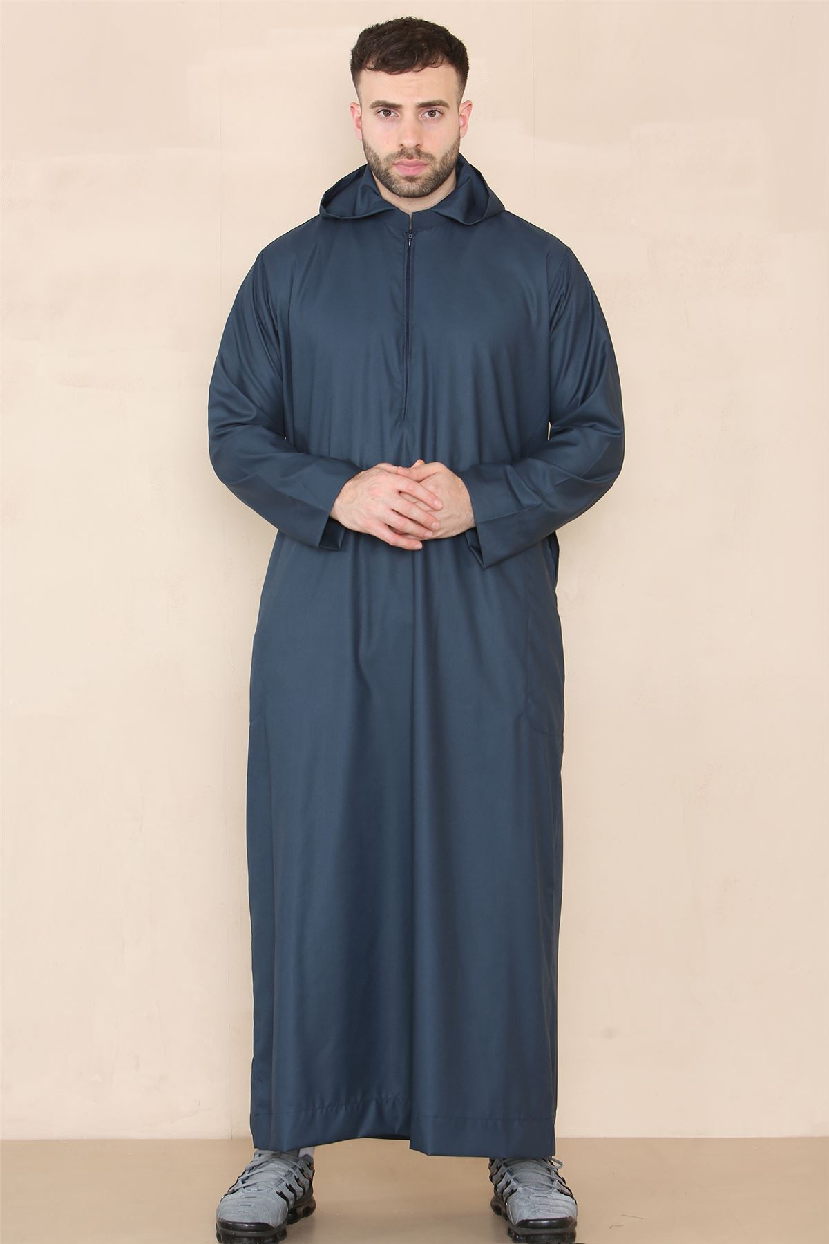 Men's Muslim Slim or Regular Fit Hooded Thobe TruClothing - Picture 16 of 26