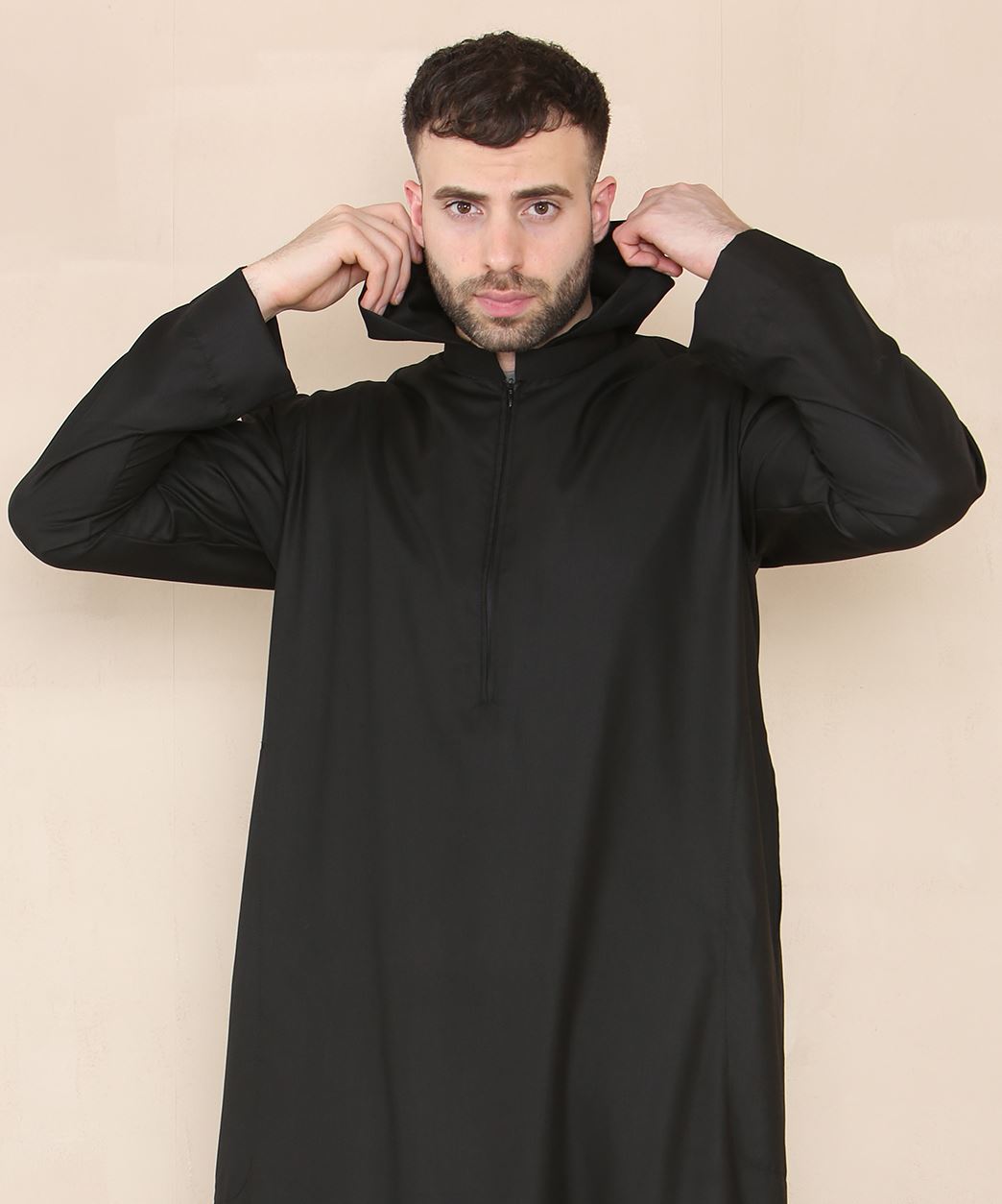 Men's Muslim Slim or Regular Fit Hooded Thobe TruClothing - Picture 7 of 26