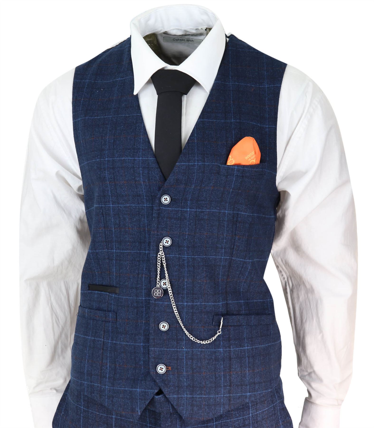 MENS TWEED CHECK Peaky Blinders Waistcoat Gilet Classic Smart Casual