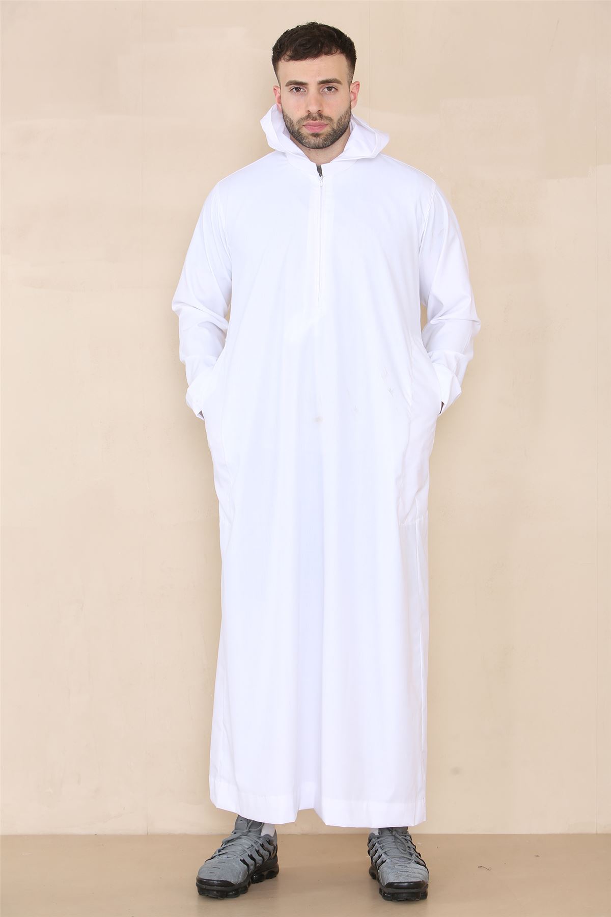 Men's Muslim Slim or Regular Fit Hooded Thobe TruClothing - Picture 23 of 26