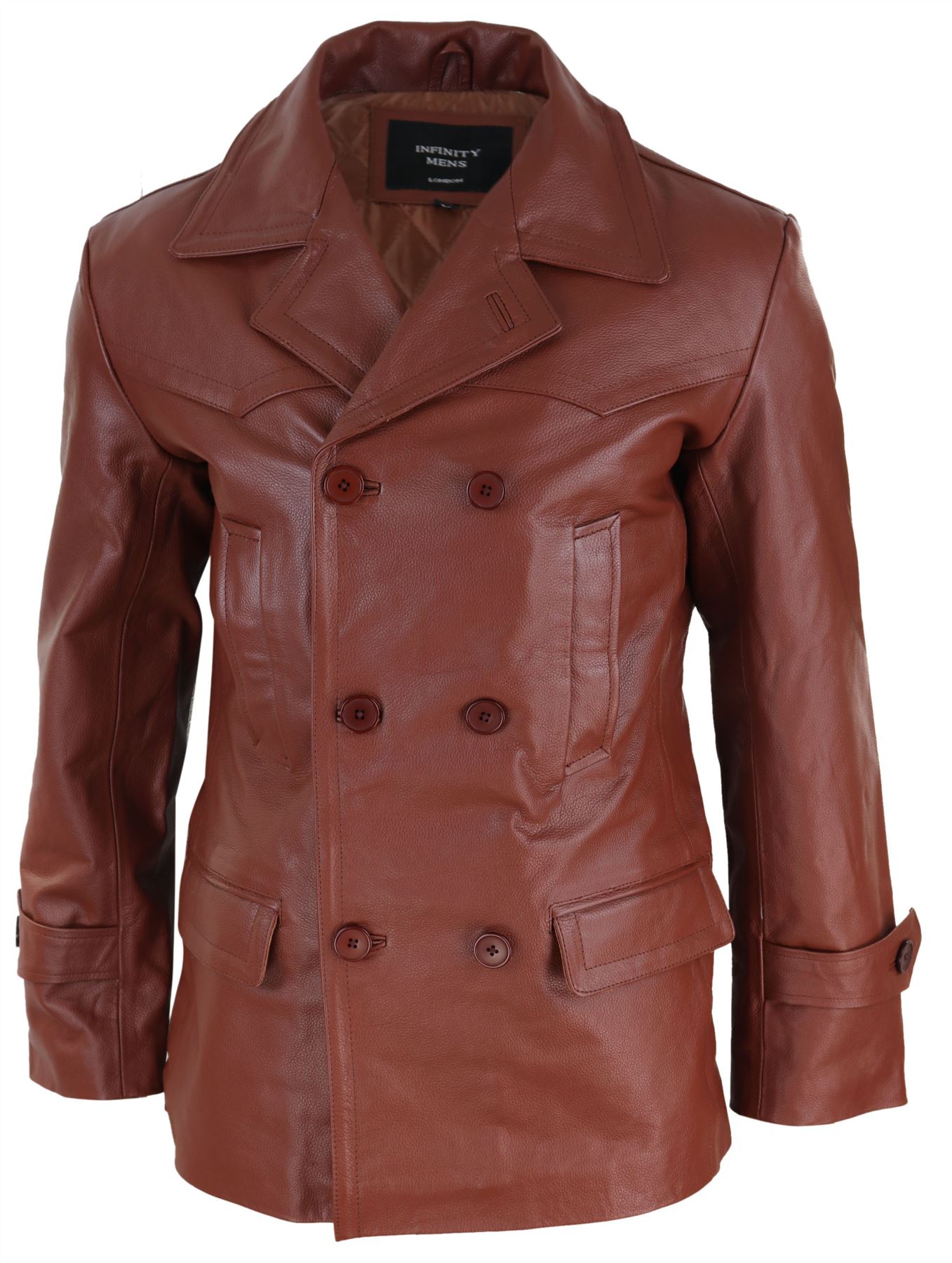 Veste croisée cuir homme Clearance
