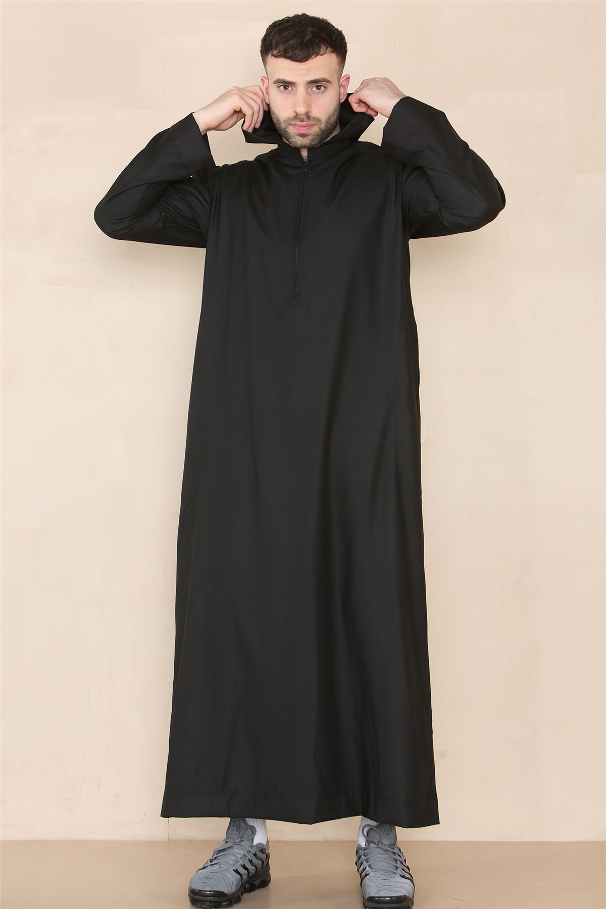Men's Muslim Slim or Regular Fit Hooded Thobe TruClothing - Picture 6 of 26