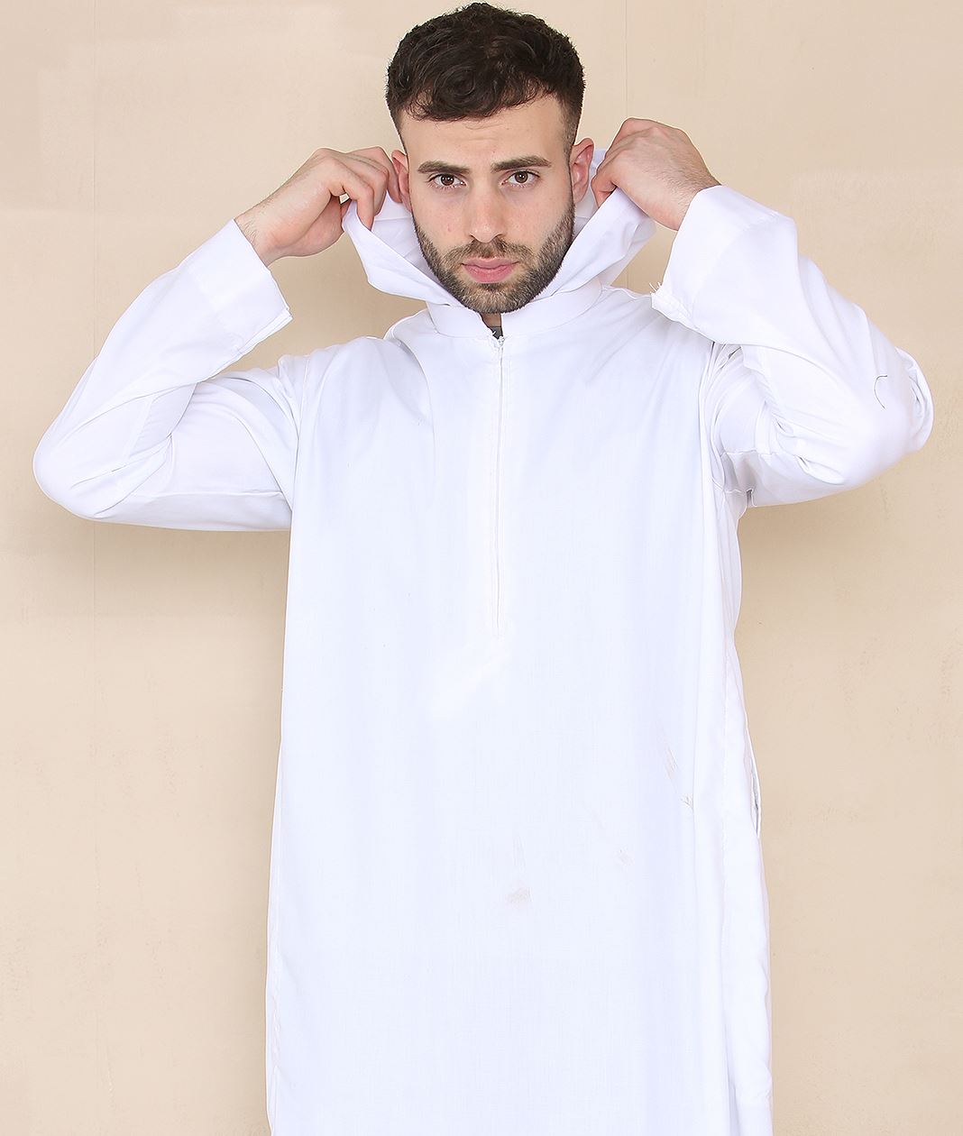 Men's Muslim Slim or Regular Fit Hooded Thobe TruClothing - Picture 25 of 26