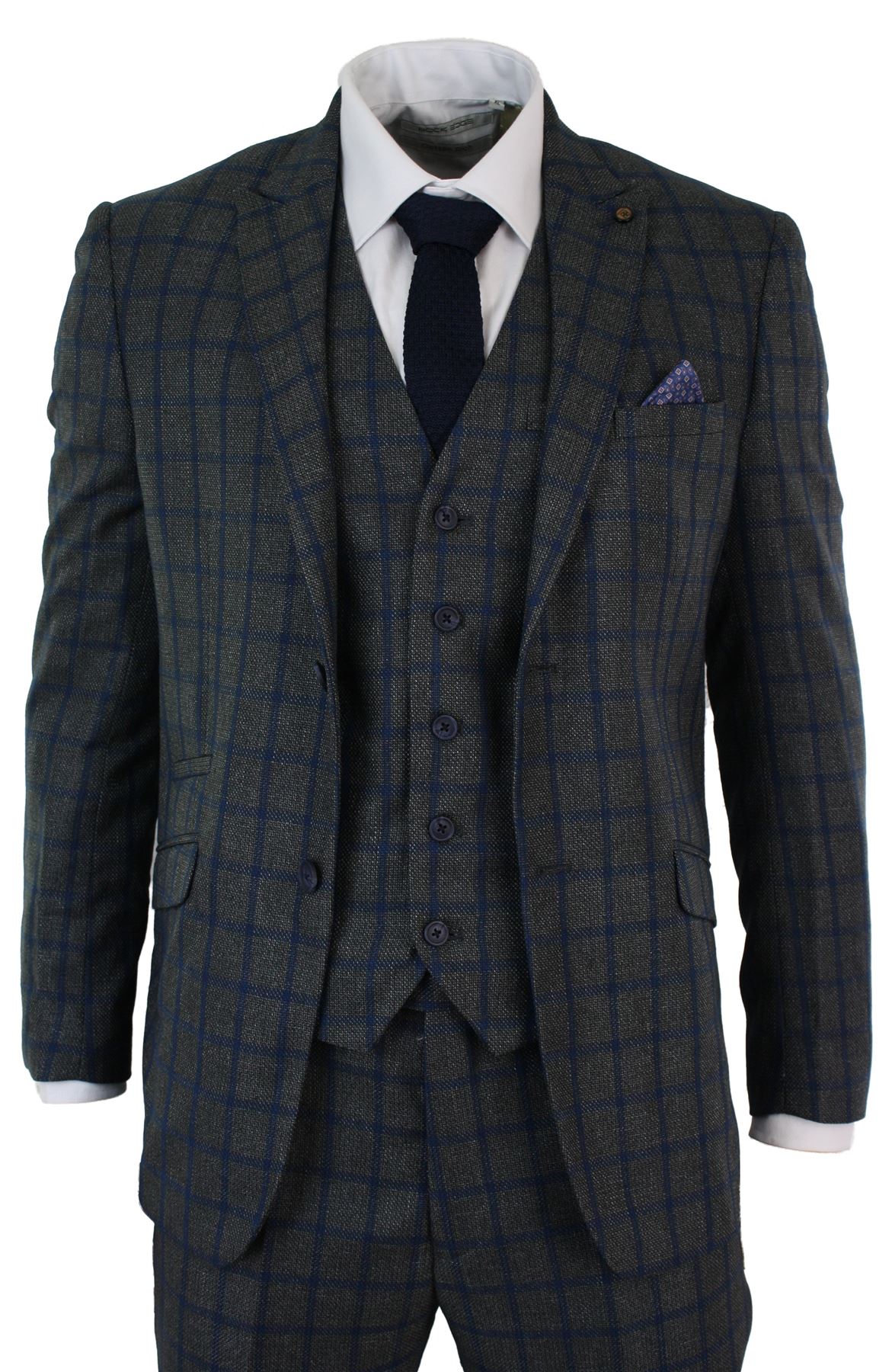 Cavani Abito Classico 3 Pezzi da Uomo Completo Formale in Tweed Beige a Scacchi Beige Cavani Abito Classico 3 Pezzi da Uomo Completo Formale in Tweed Beige a Scacchi Beige