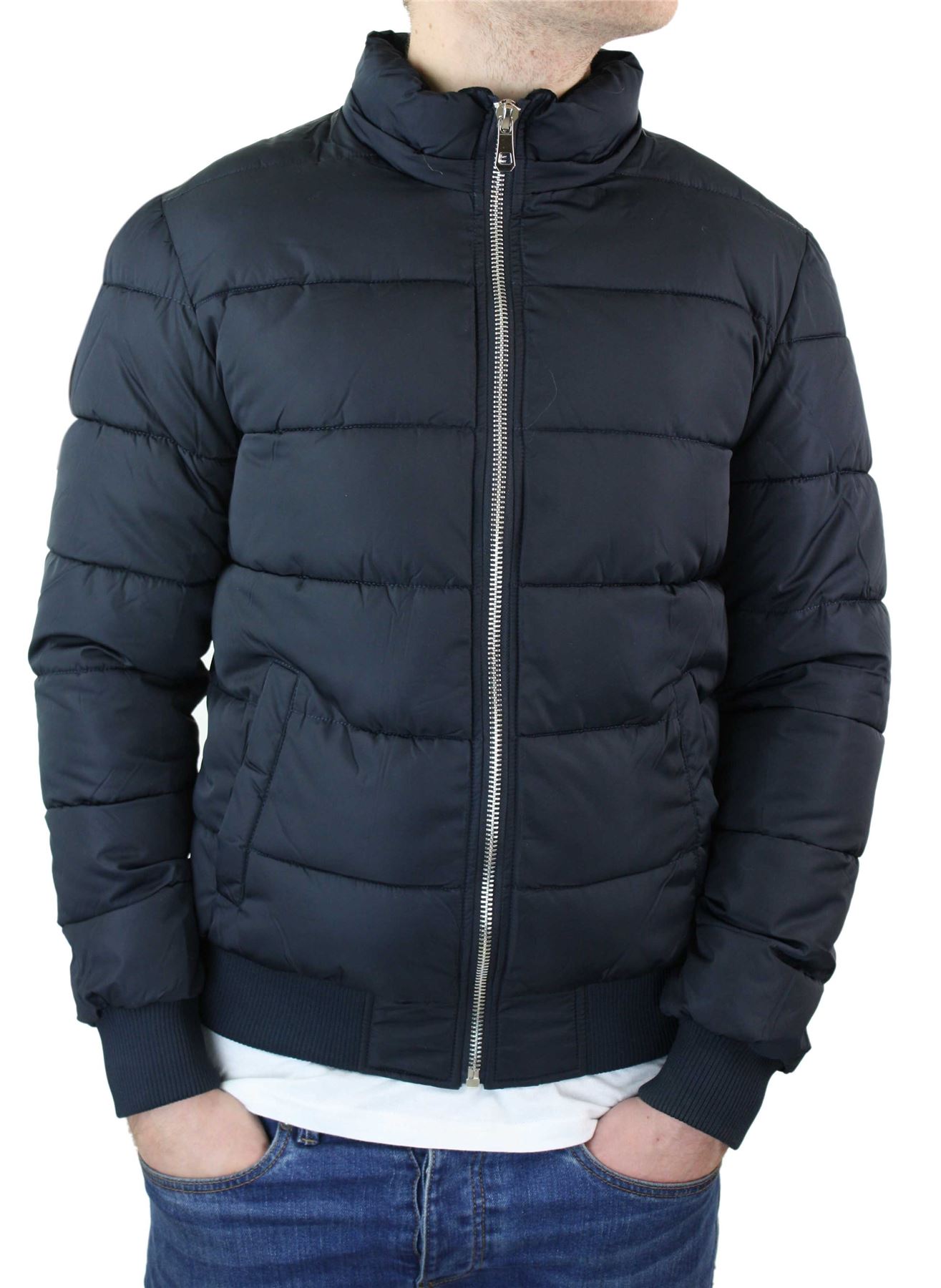 mens puffer bomber jacket with hood
