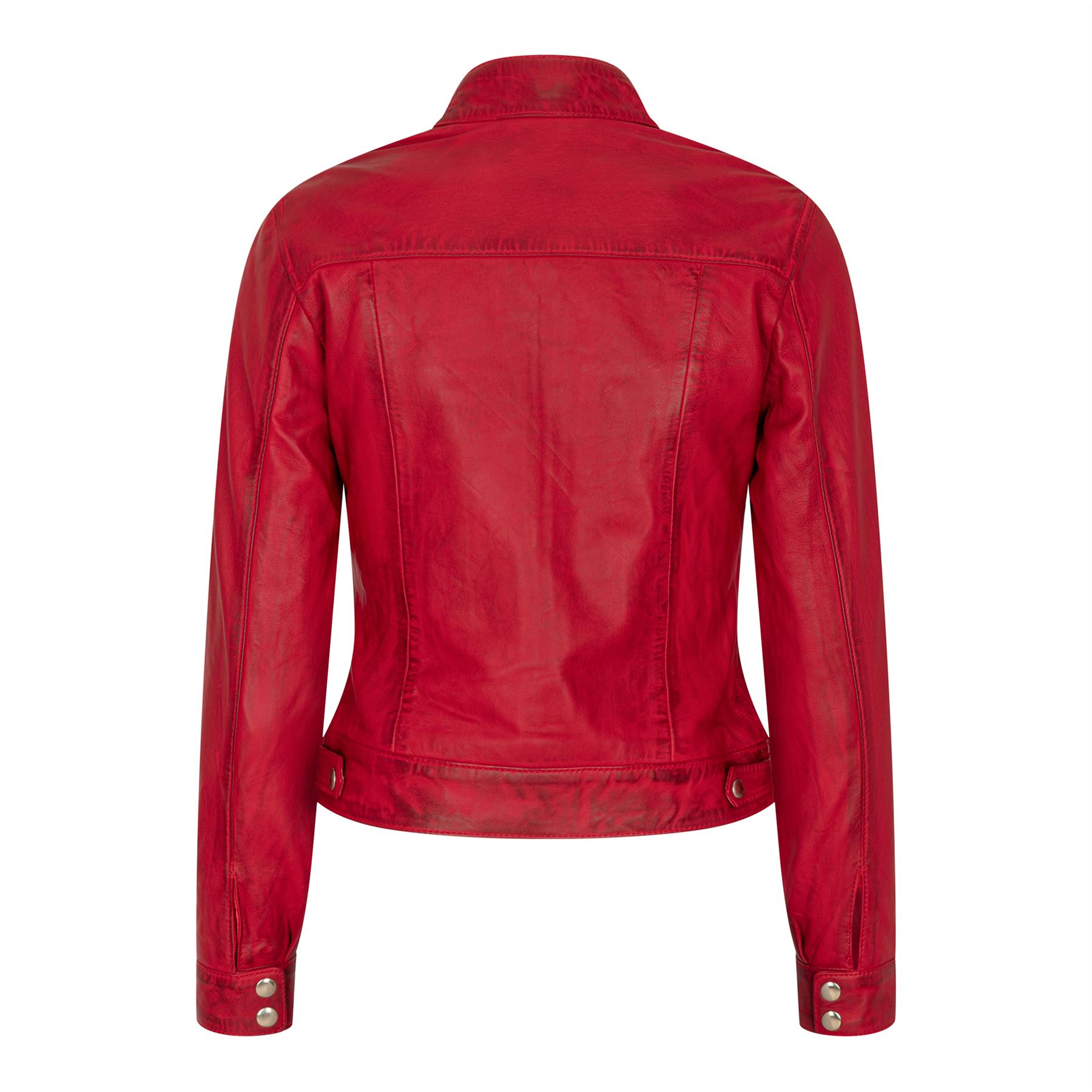 Women's Leather Biker Jacket - Picture 4 of 17