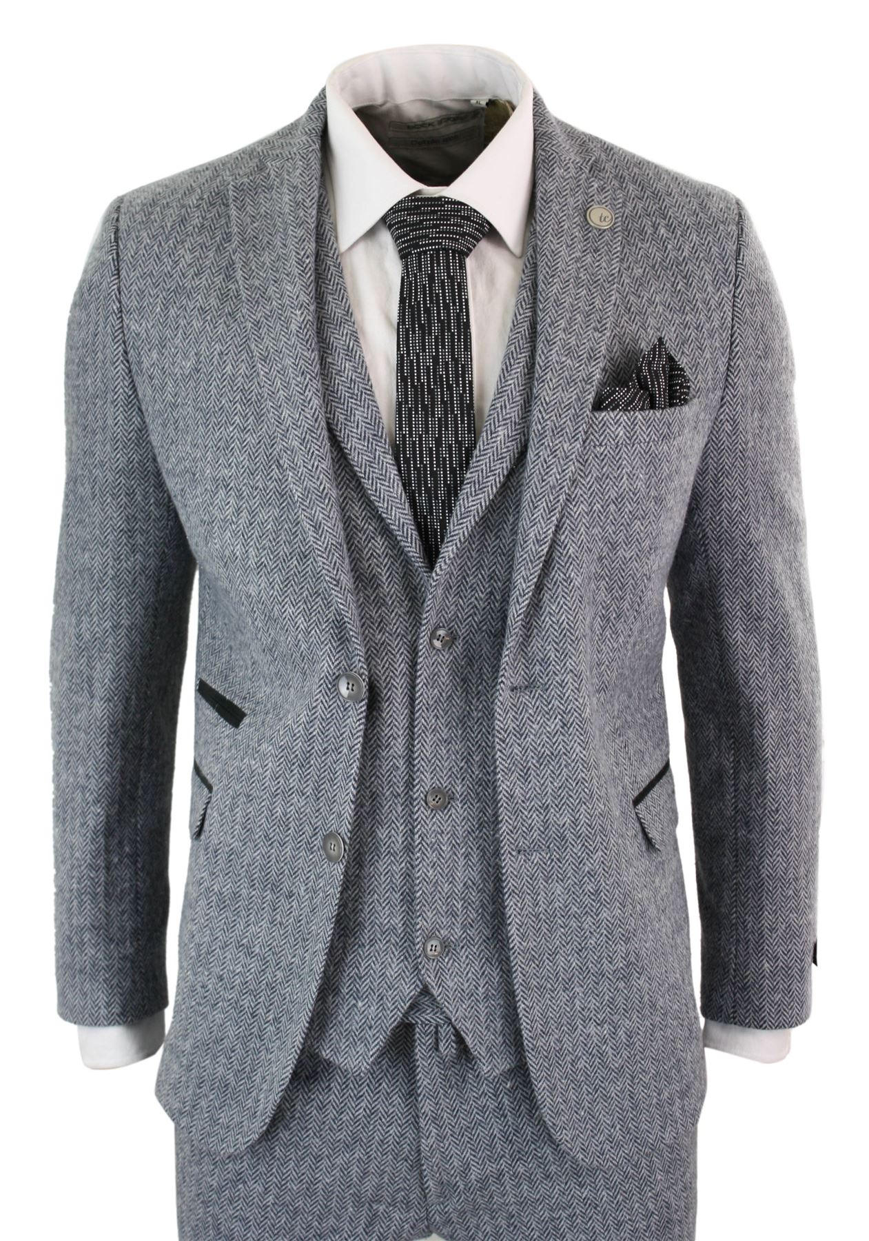 Suits & Blazers Suits Clothing & Accessories Mens 3 Piece Tweed Suit