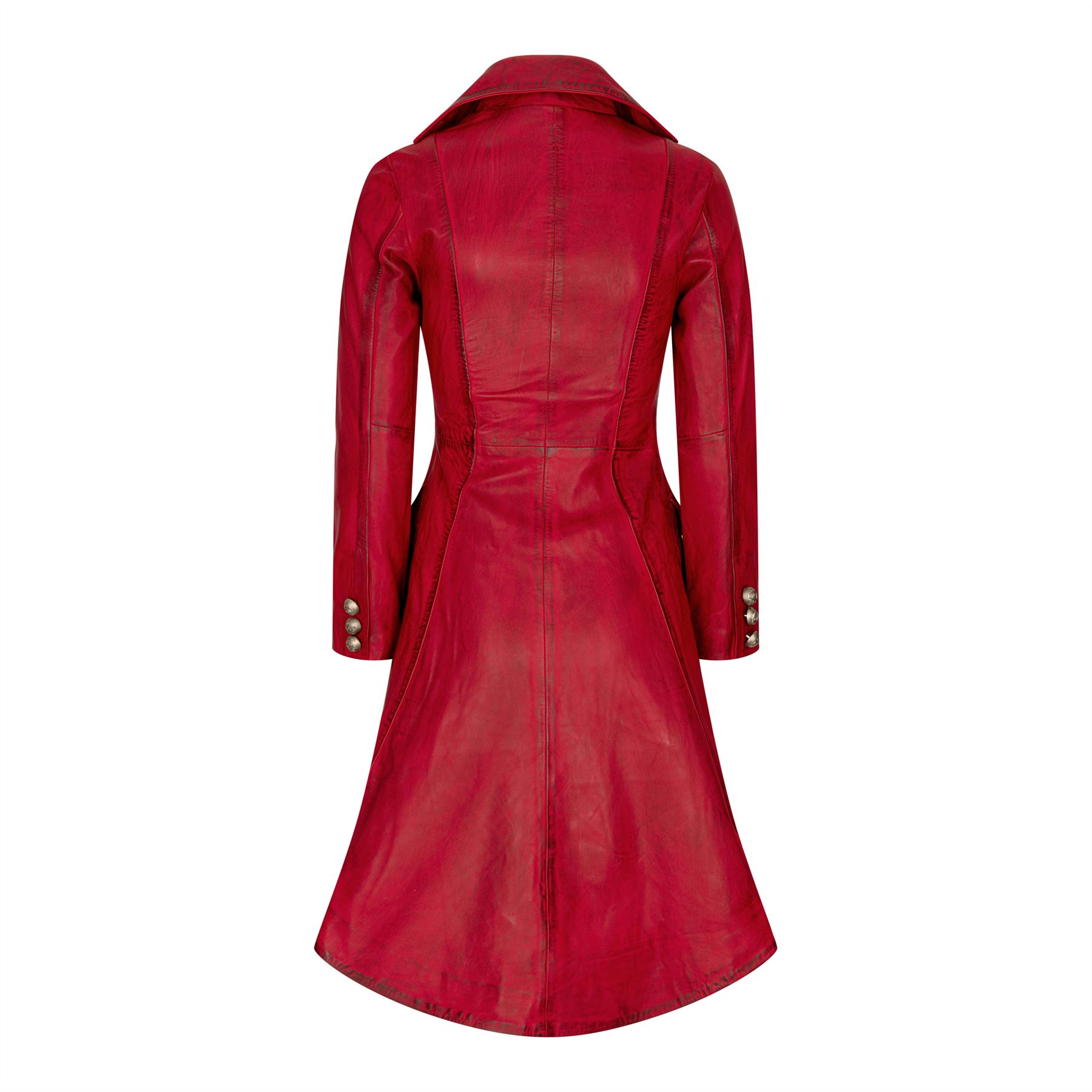 Damen Gothic Tail Coat zweireihige Lederjacke - Bild 4 von 17