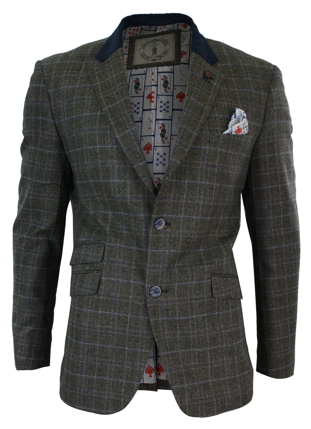 grey check tweed blazer