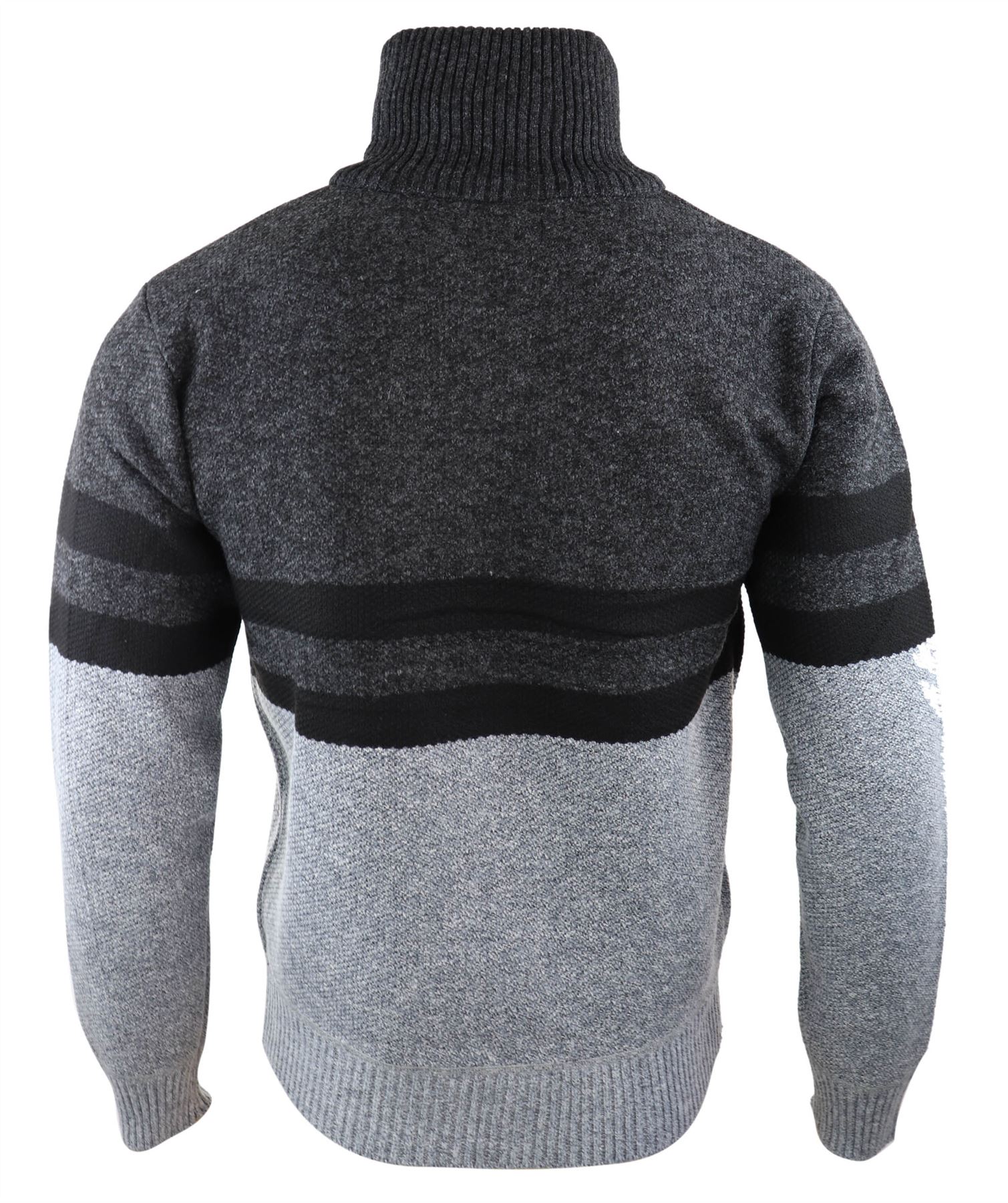 mens high neck zip jumper