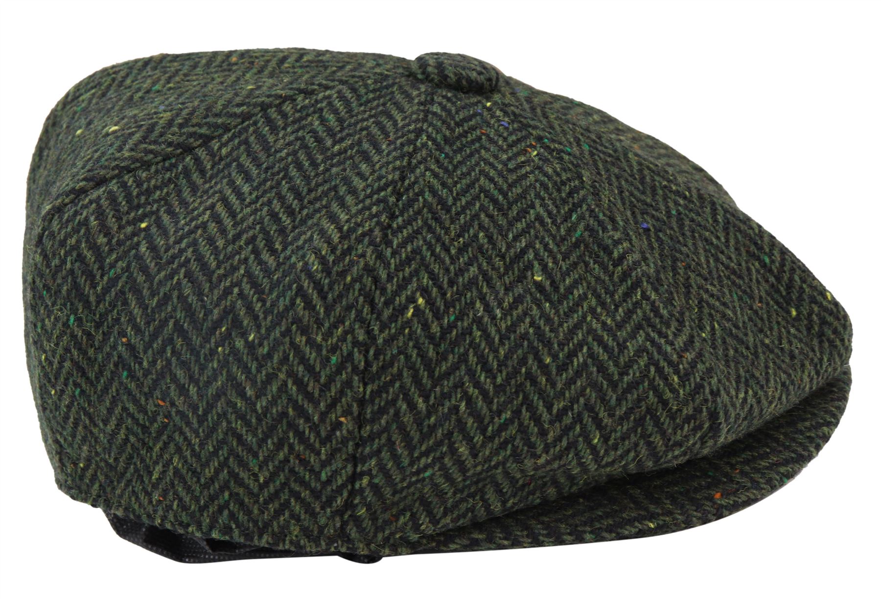 Laine Tweed Vert Newsboy Cap