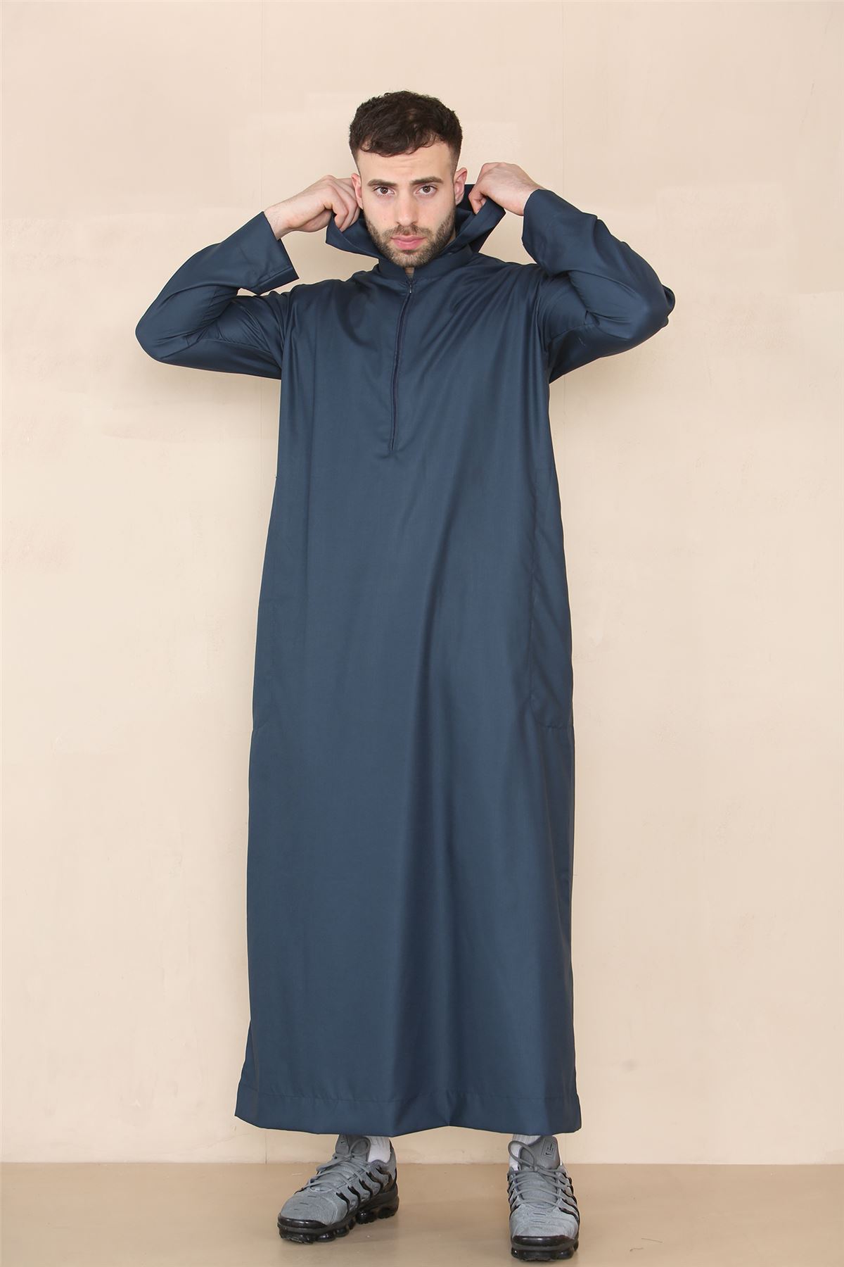 Men's Muslim Slim or Regular Fit Hooded Thobe TruClothing - Picture 18 of 26