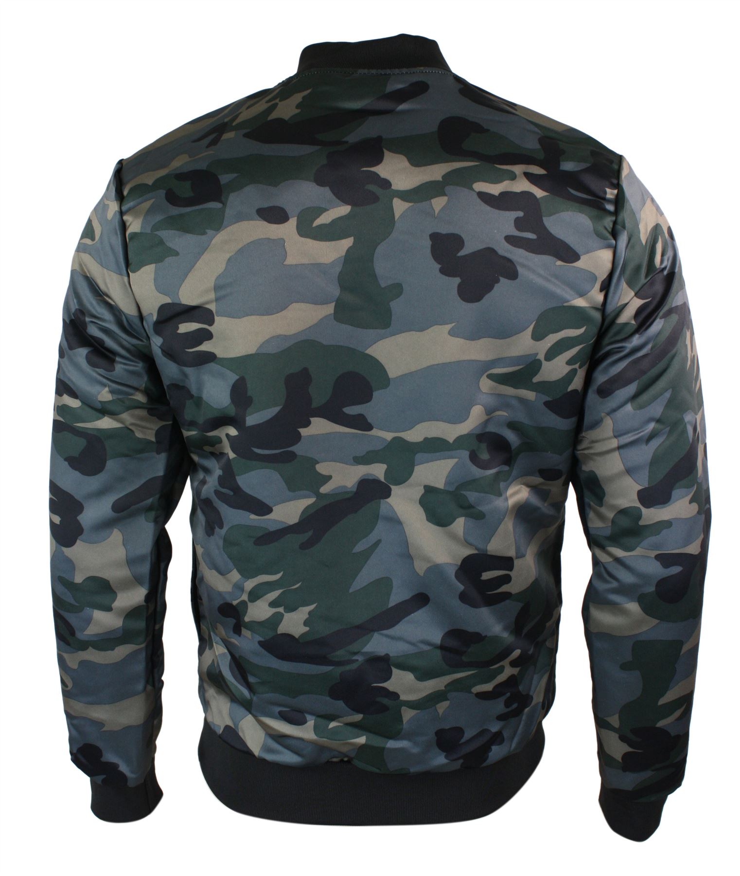 Mens Camo Camouflage MA1 Military Army Casual Slim Fit Bomber Jacket | eBay