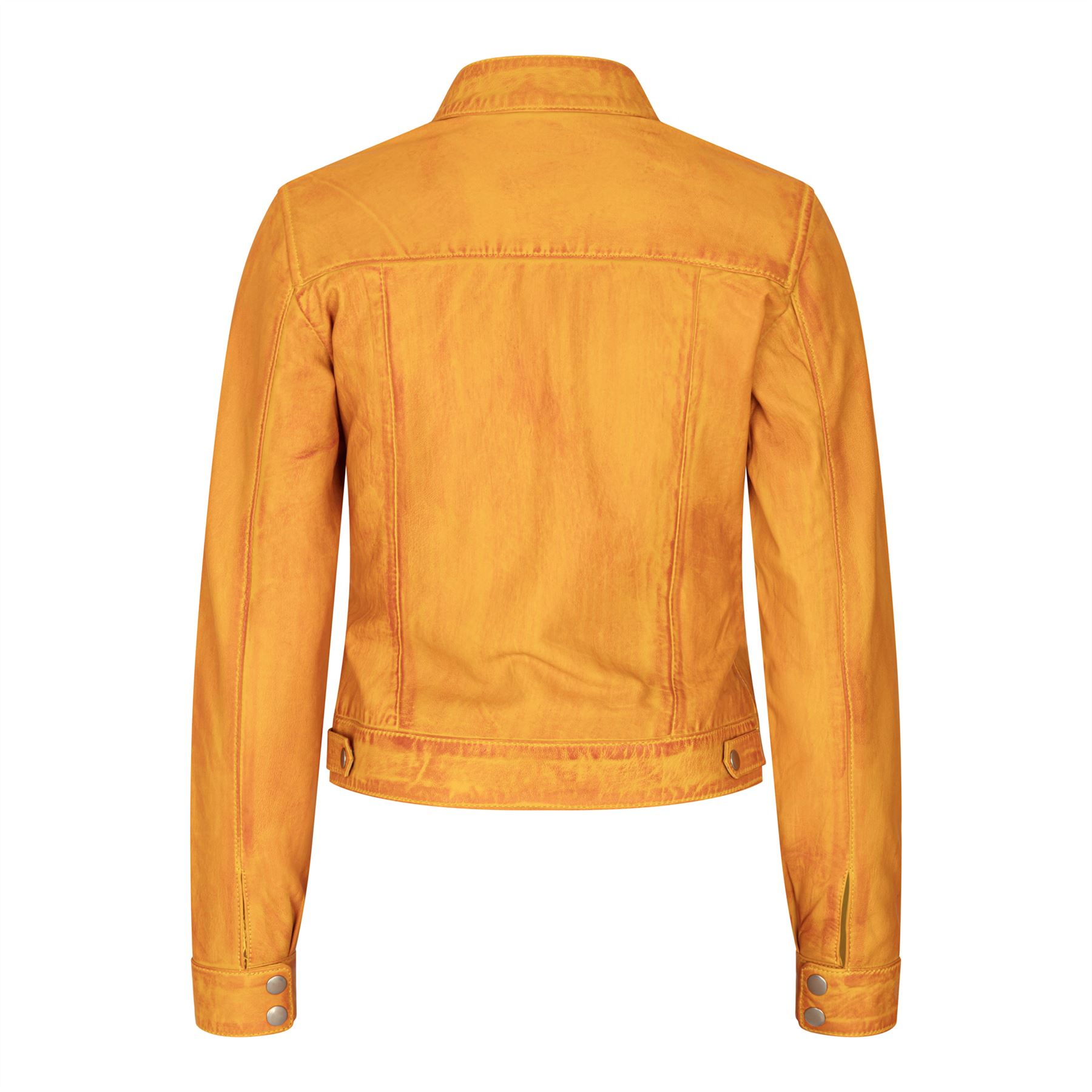 Women's Leather Biker Jacket - Picture 8 of 17