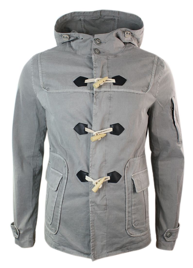 Uomo Slim Fit leggero con cappuccio MONTGOMERY GIACCA NERO BLU BEIGE COTONE
