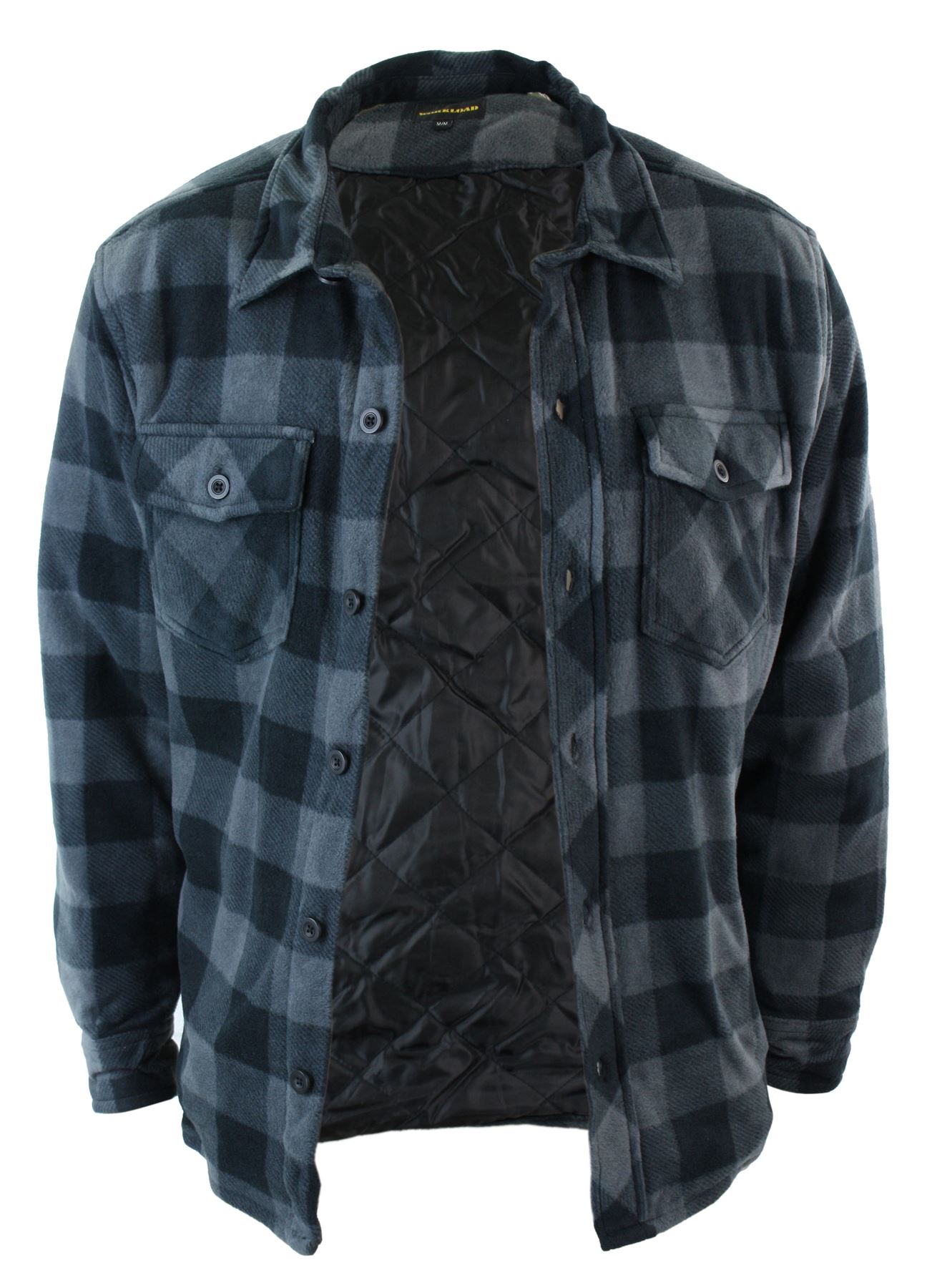 Mens Original Lumberjack Button Shirt Jacket Thermal Quilted Warm