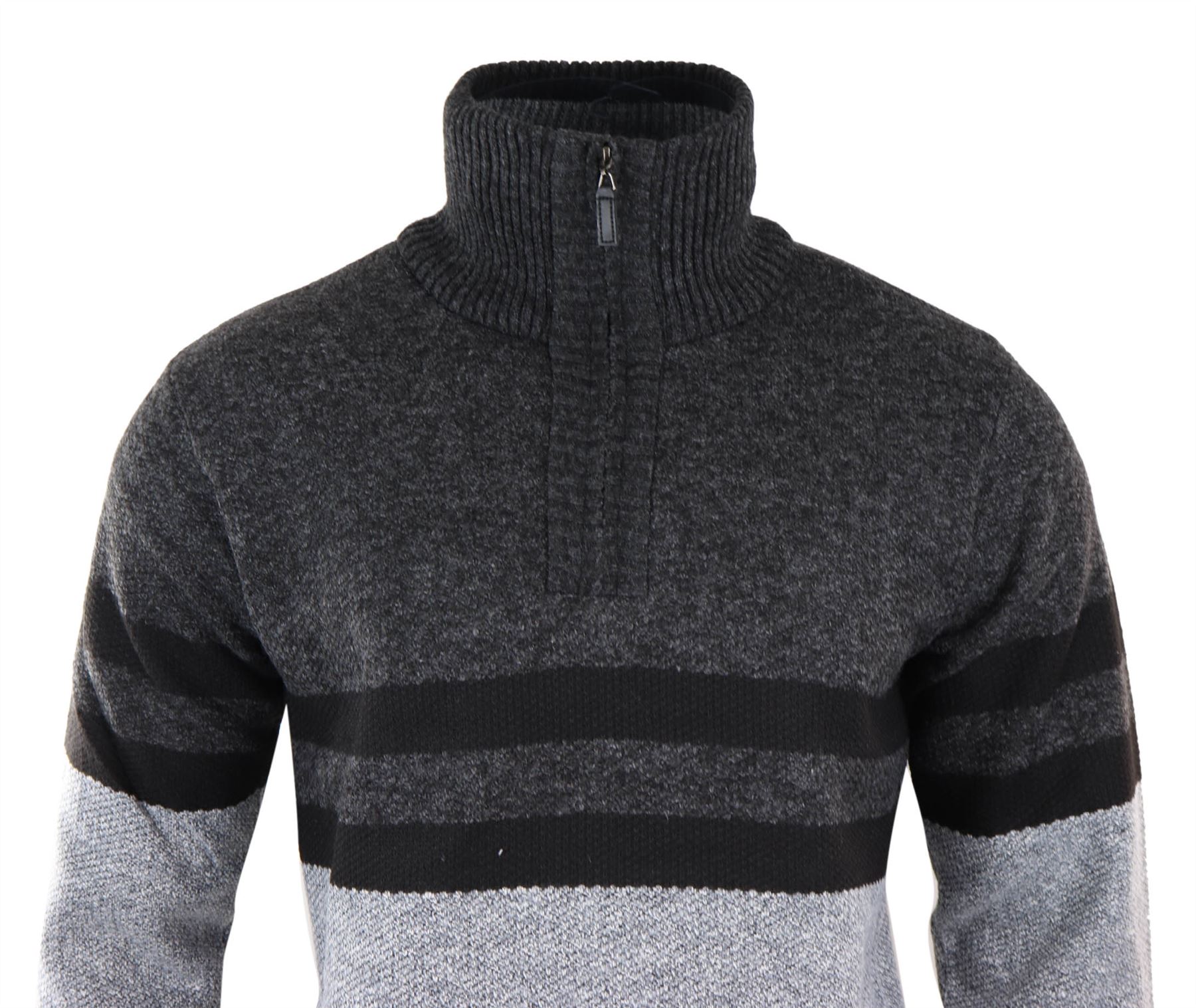 mens high neck zip jumper
