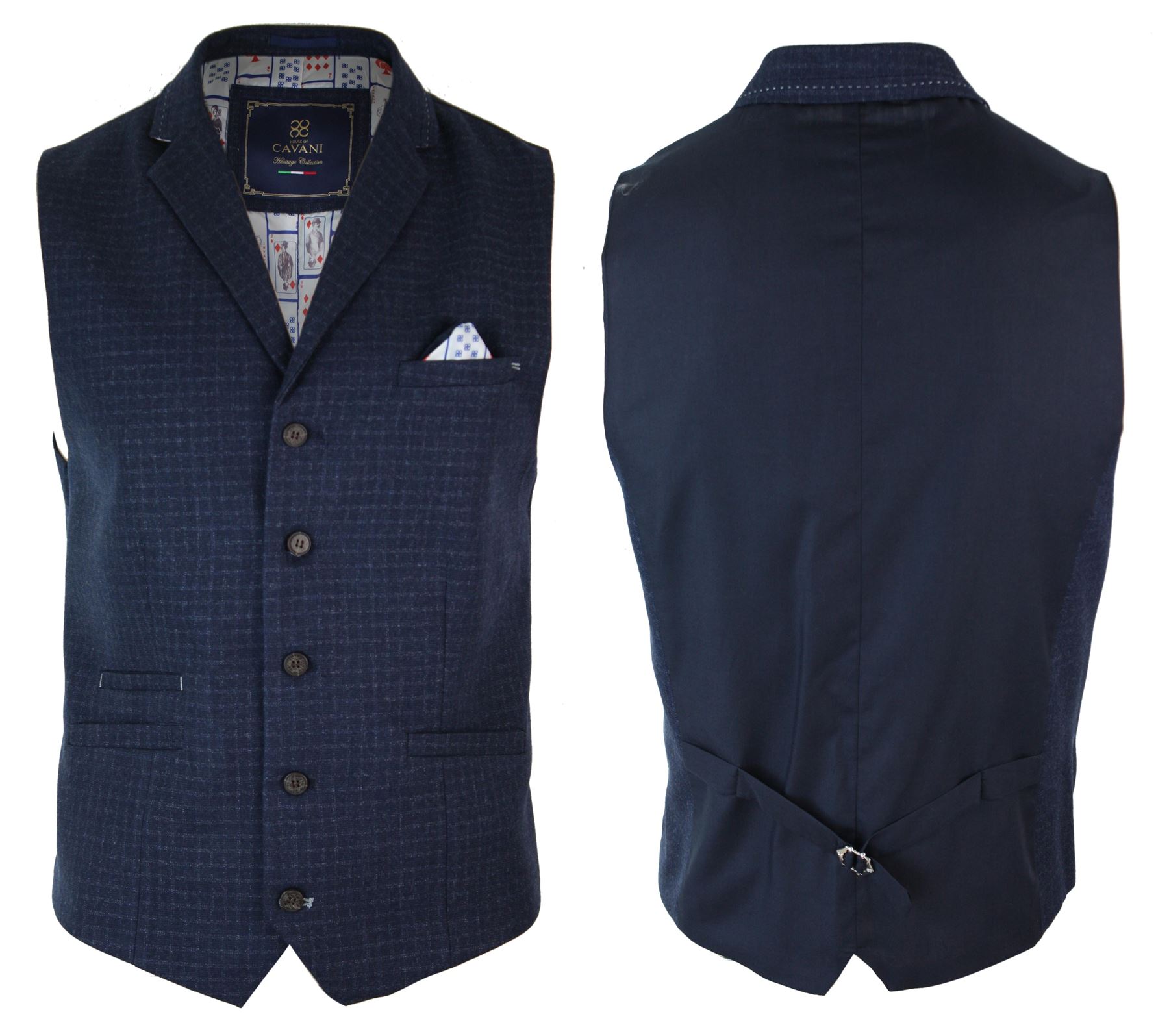 Mens Tailored Fit Retro Herringbone Tweed Waistcoat Vest Velvet