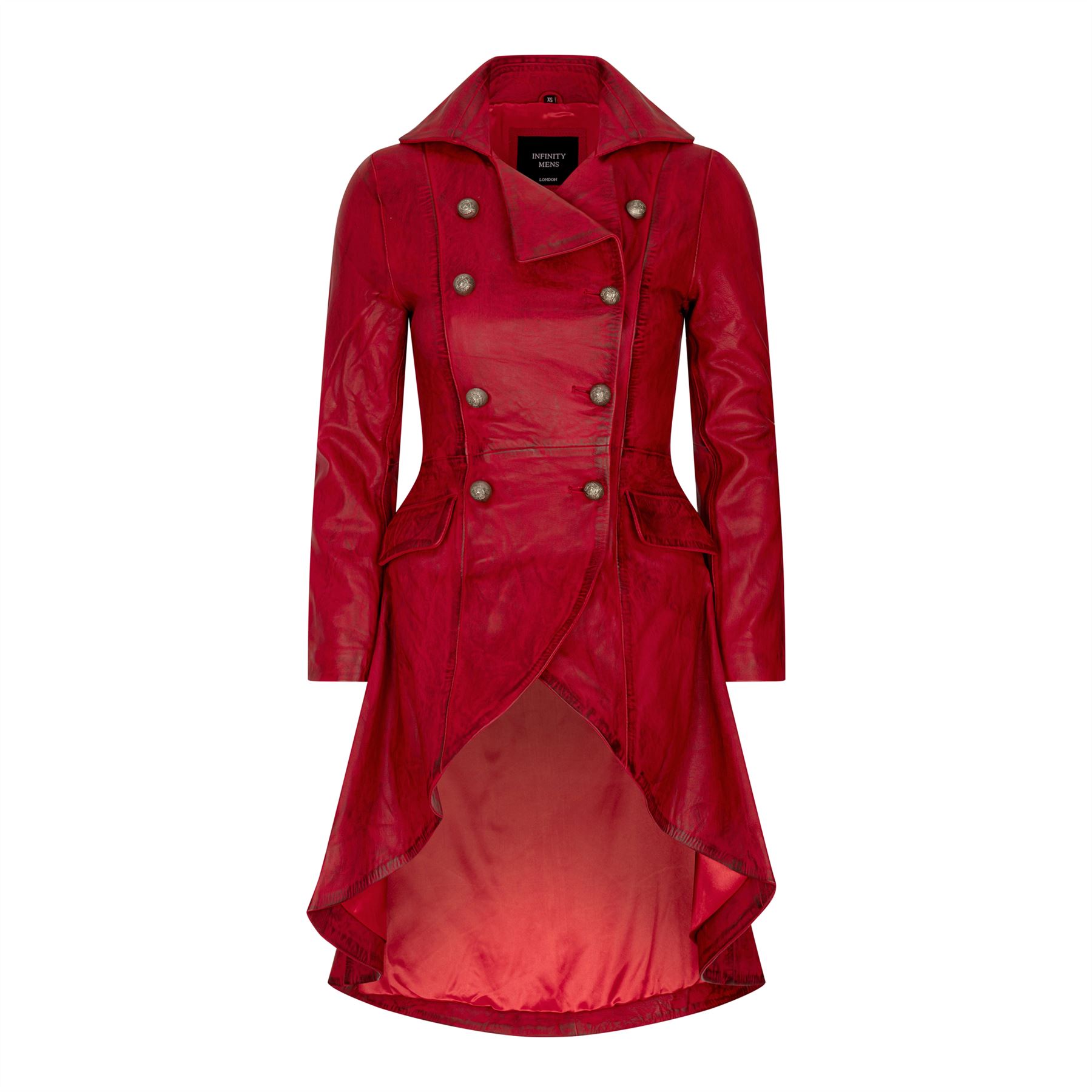 Damen Gothic Tail Coat zweireihige Lederjacke - Bild 2 von 17