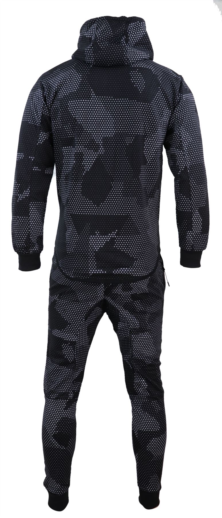 Mens Camo Tracksuit Complete Slim Fit Zipped Hoody Casual Cotton Gym Sports | eBay