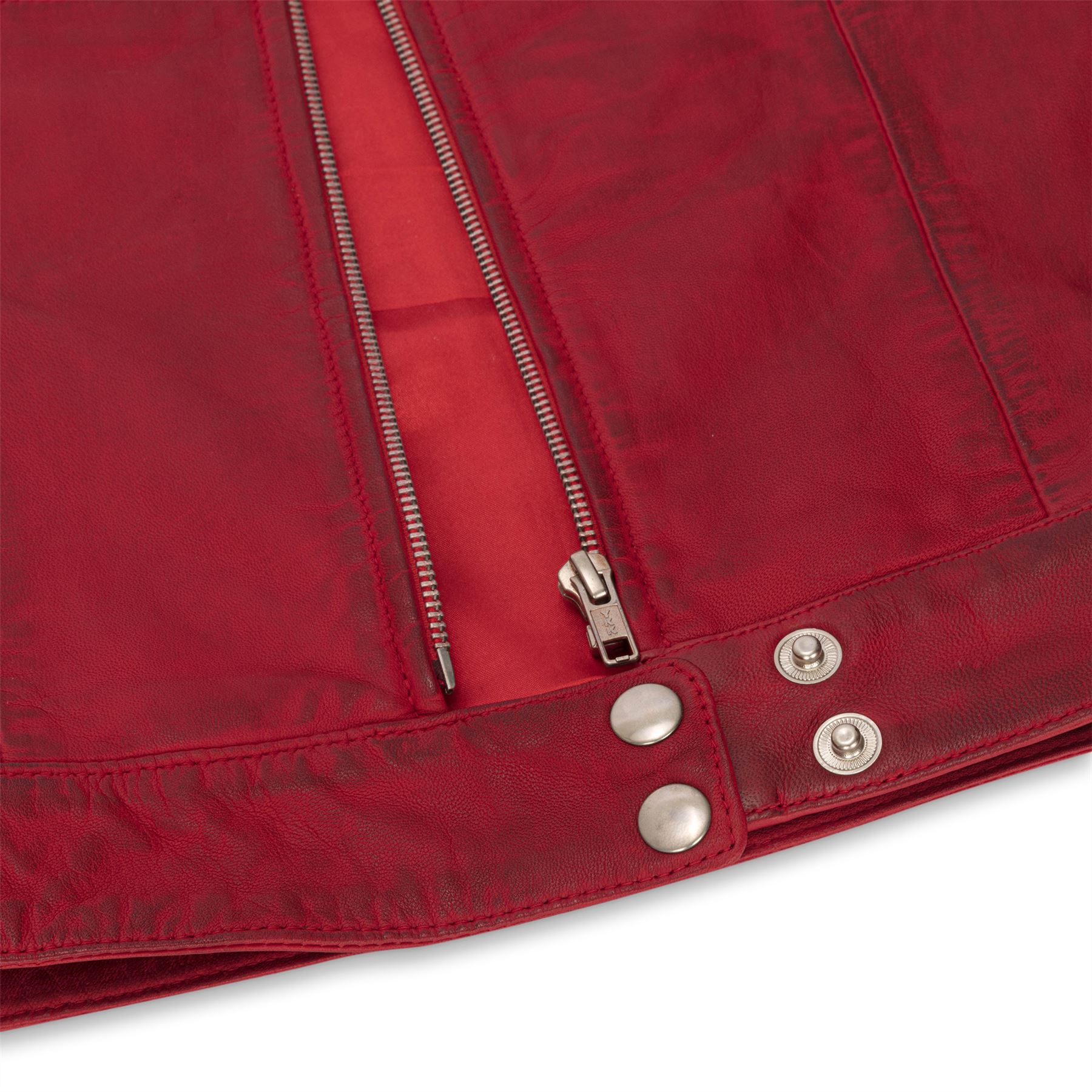 Women's Leather Biker Jacket - Picture 5 of 17